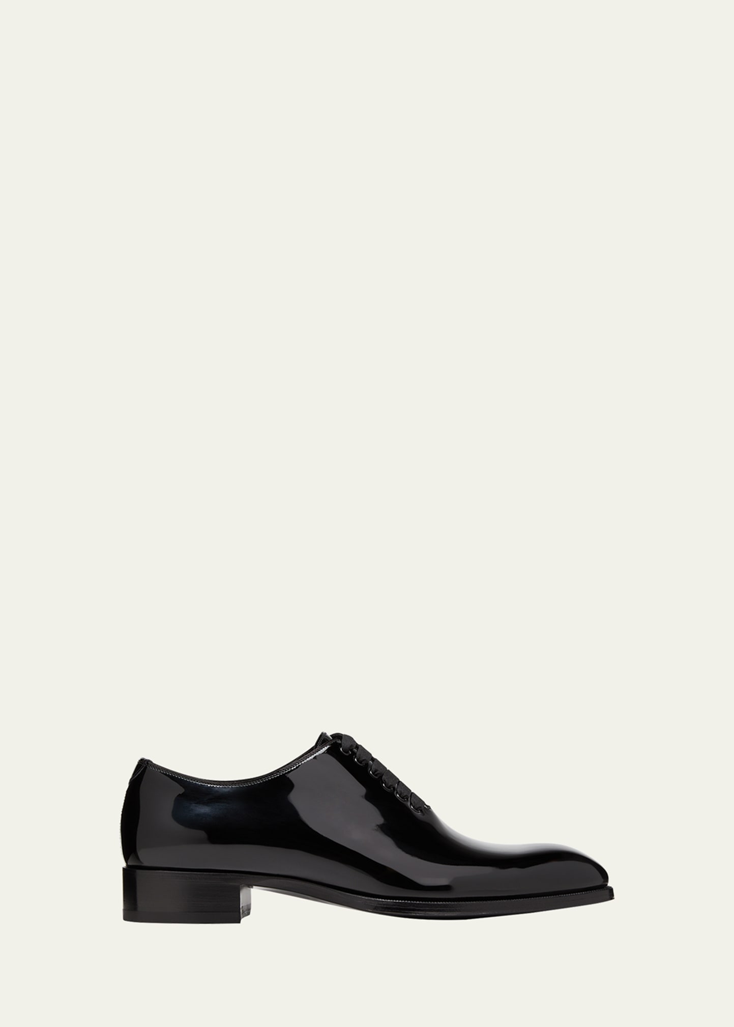 Tom Ford Men's Elkan Patent Leather Oxfords In Black