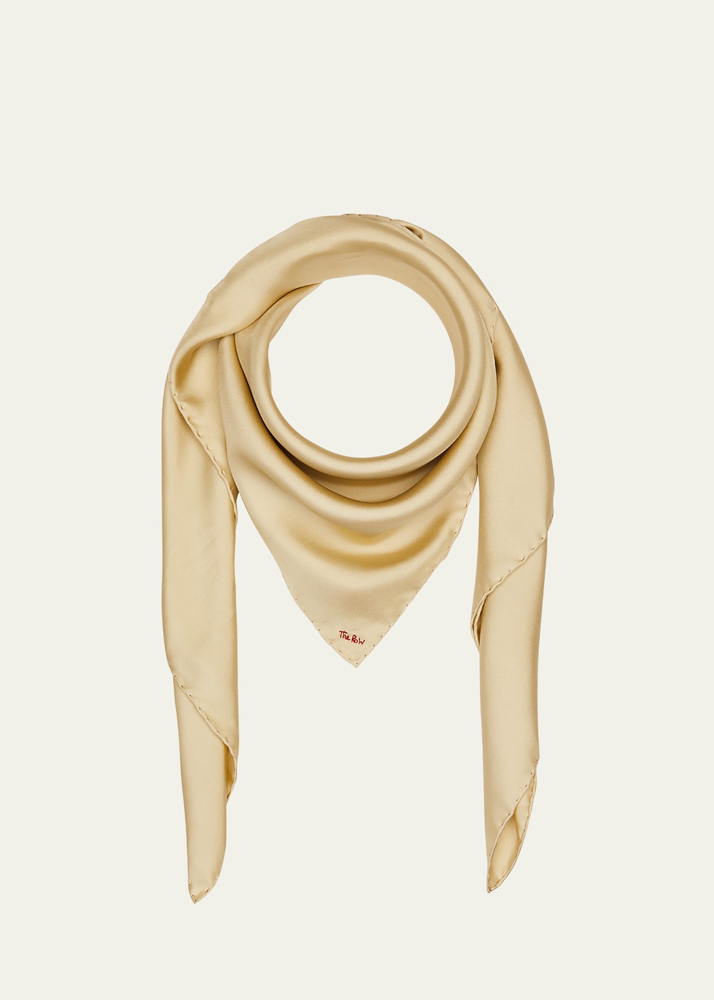 The Row Margault Logo-Print Silk Scarf