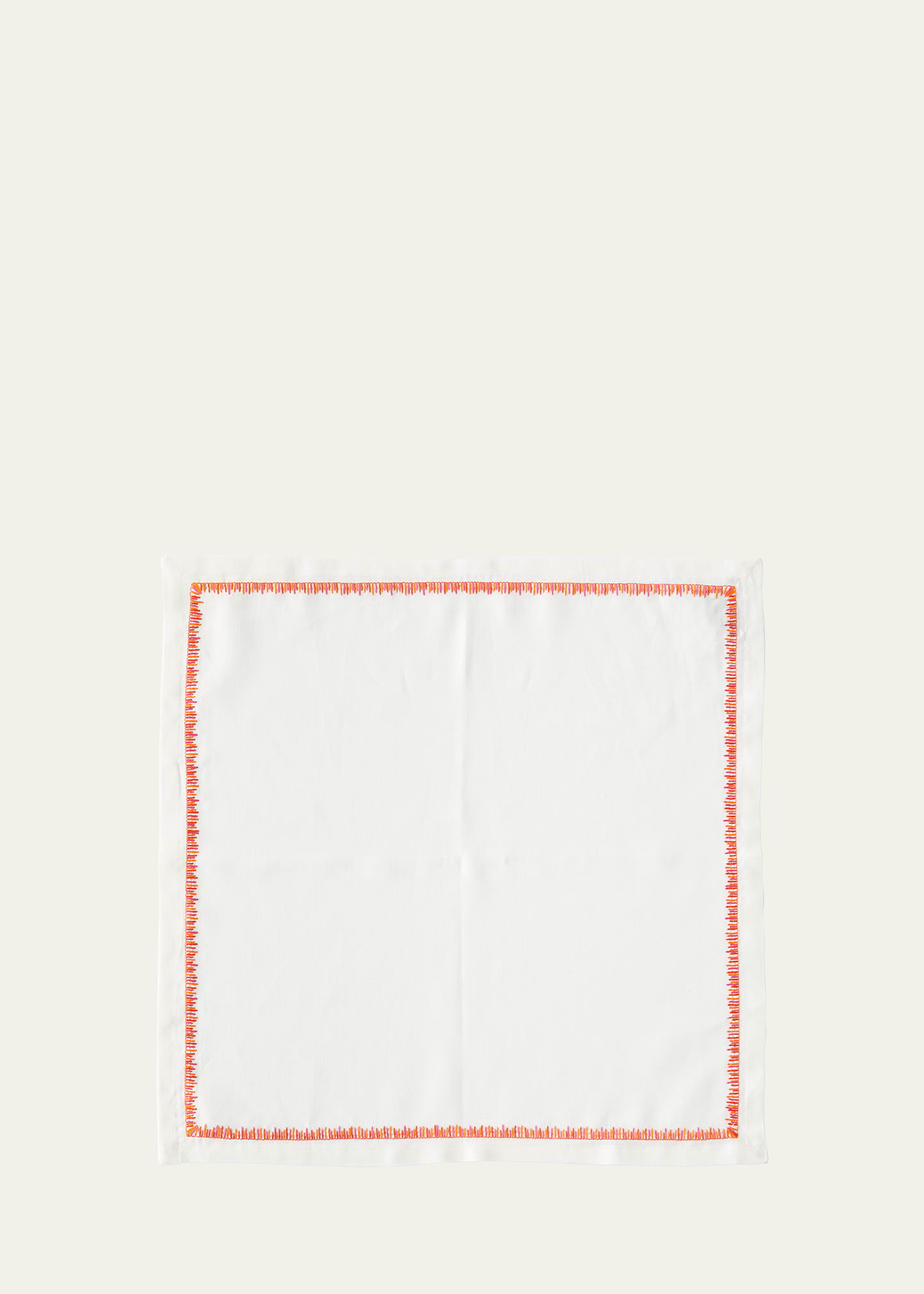 Kim Seybert Filament Napkin In White/pink/orange