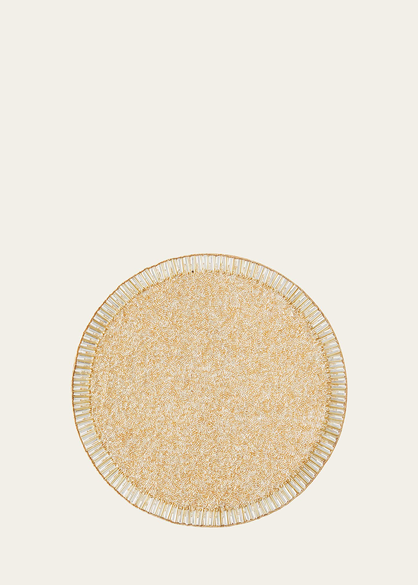 Kim Seybert Bevel Placemat In Gold/silver