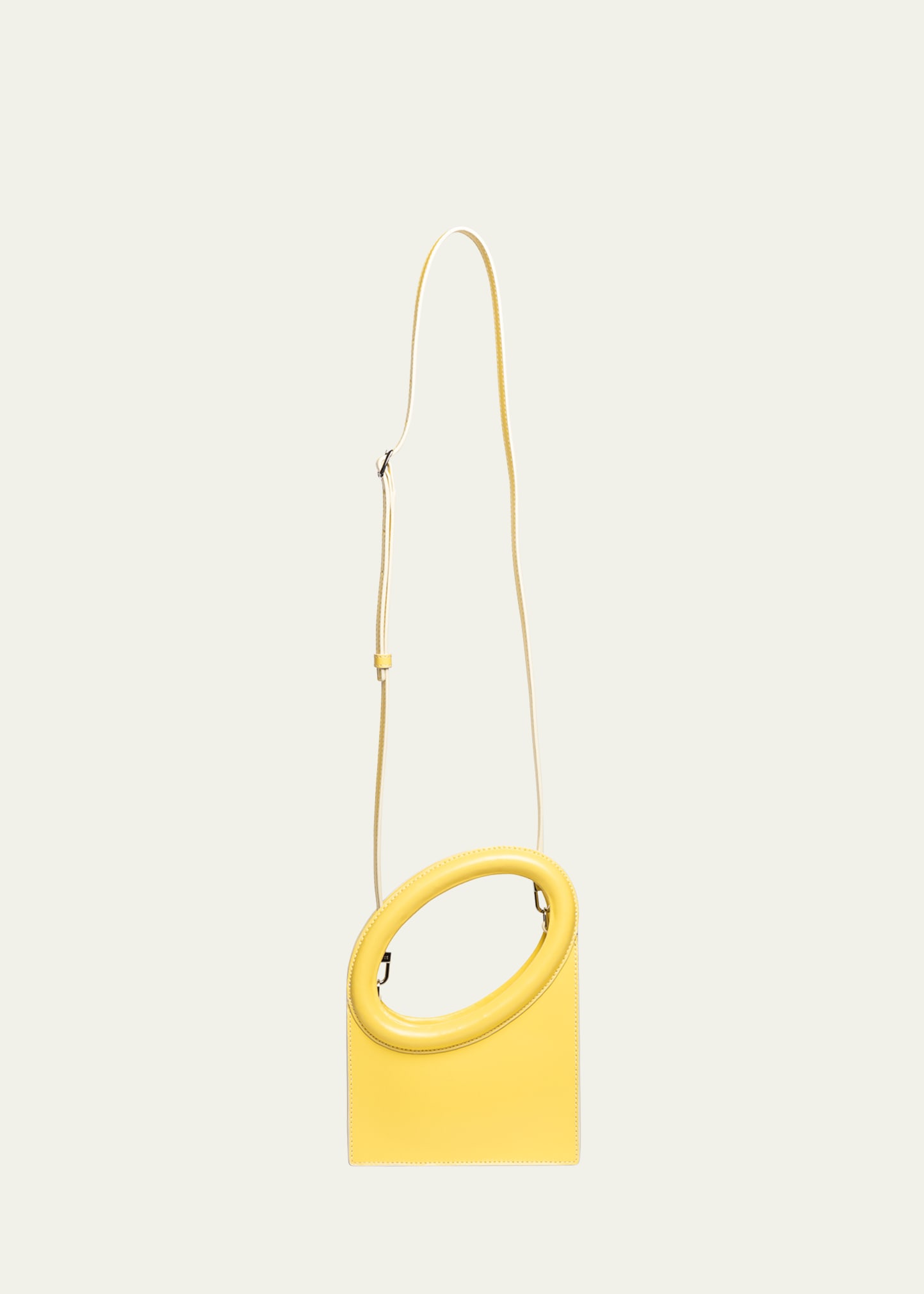 Staud Limone Cutout Leather Top-handle Bag In Wallflower