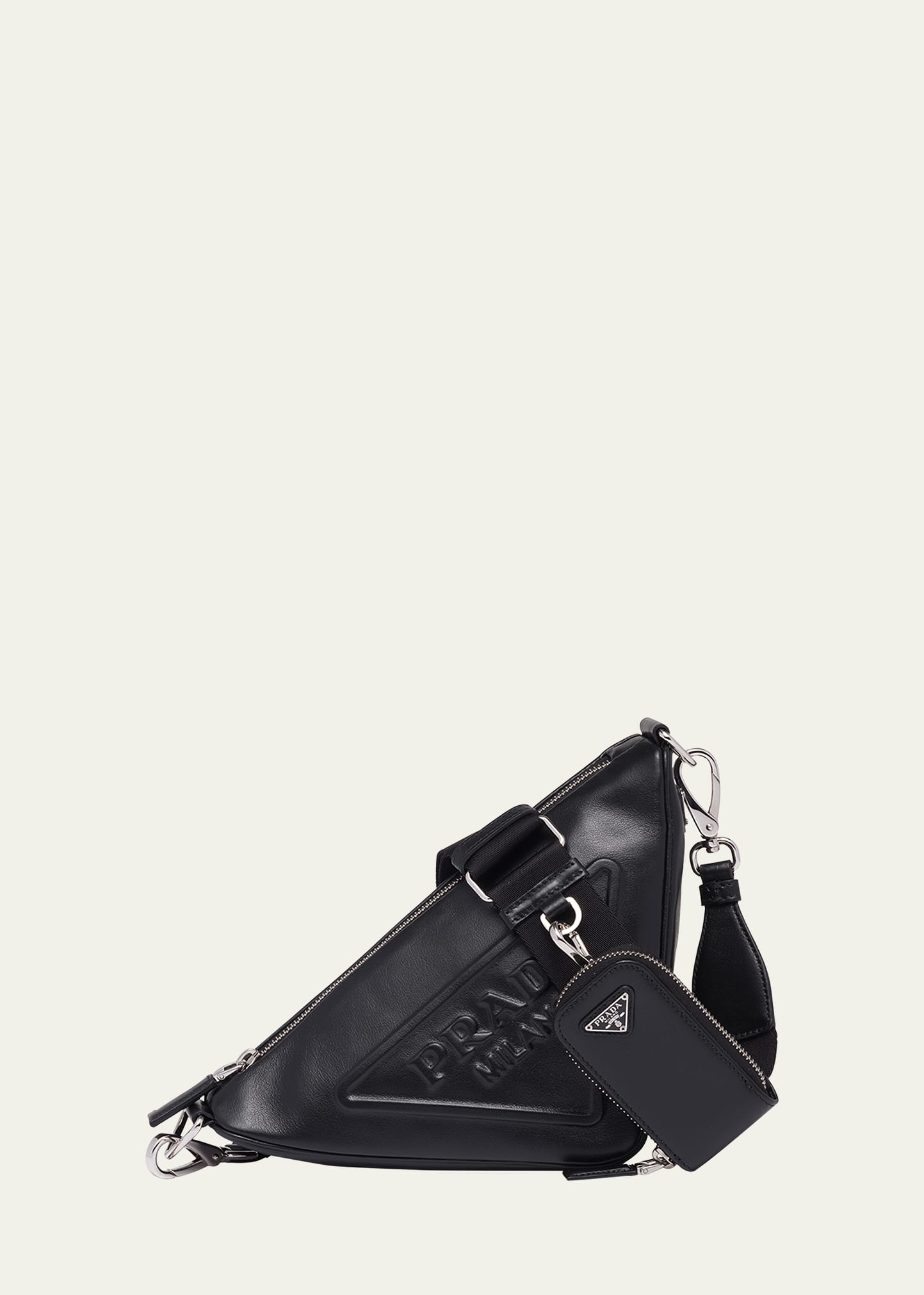 Prada Men's Triangle Logo Crossbody Bag - Bergdorf Goodman