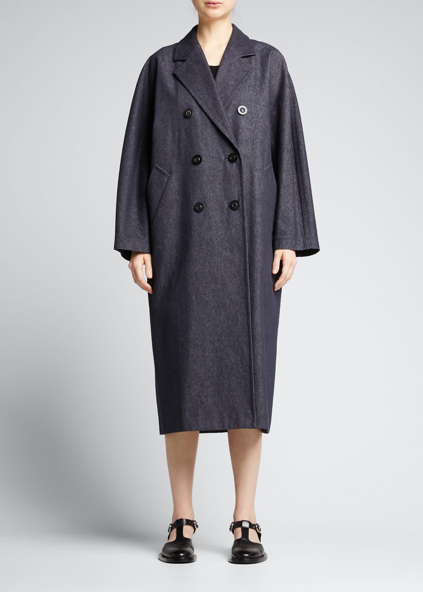Max Mara Blue Denim Bacco Icon Coat | Smart Closet