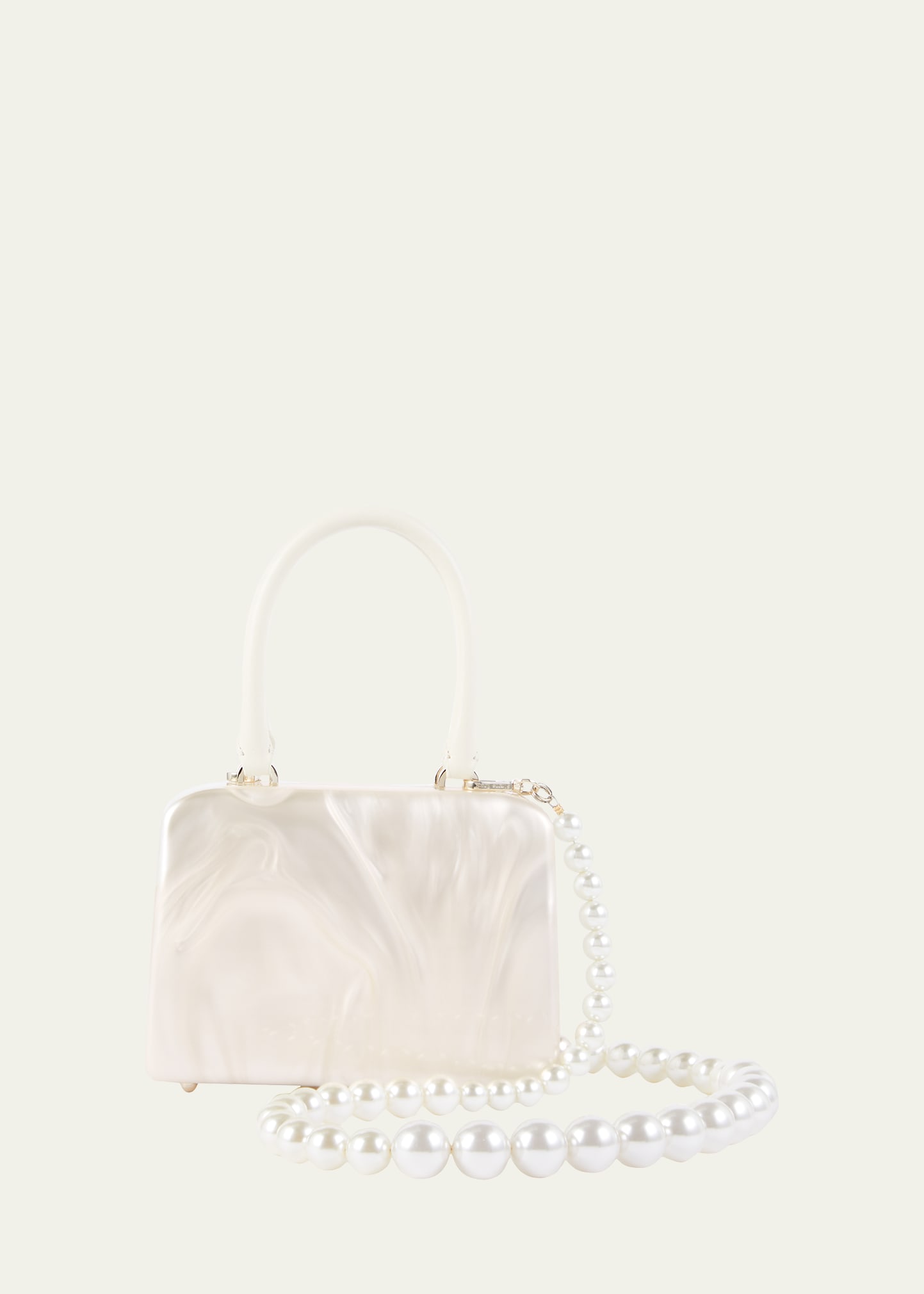 Simone Rocha Mini Pearlescent Box Top-Handle Bag