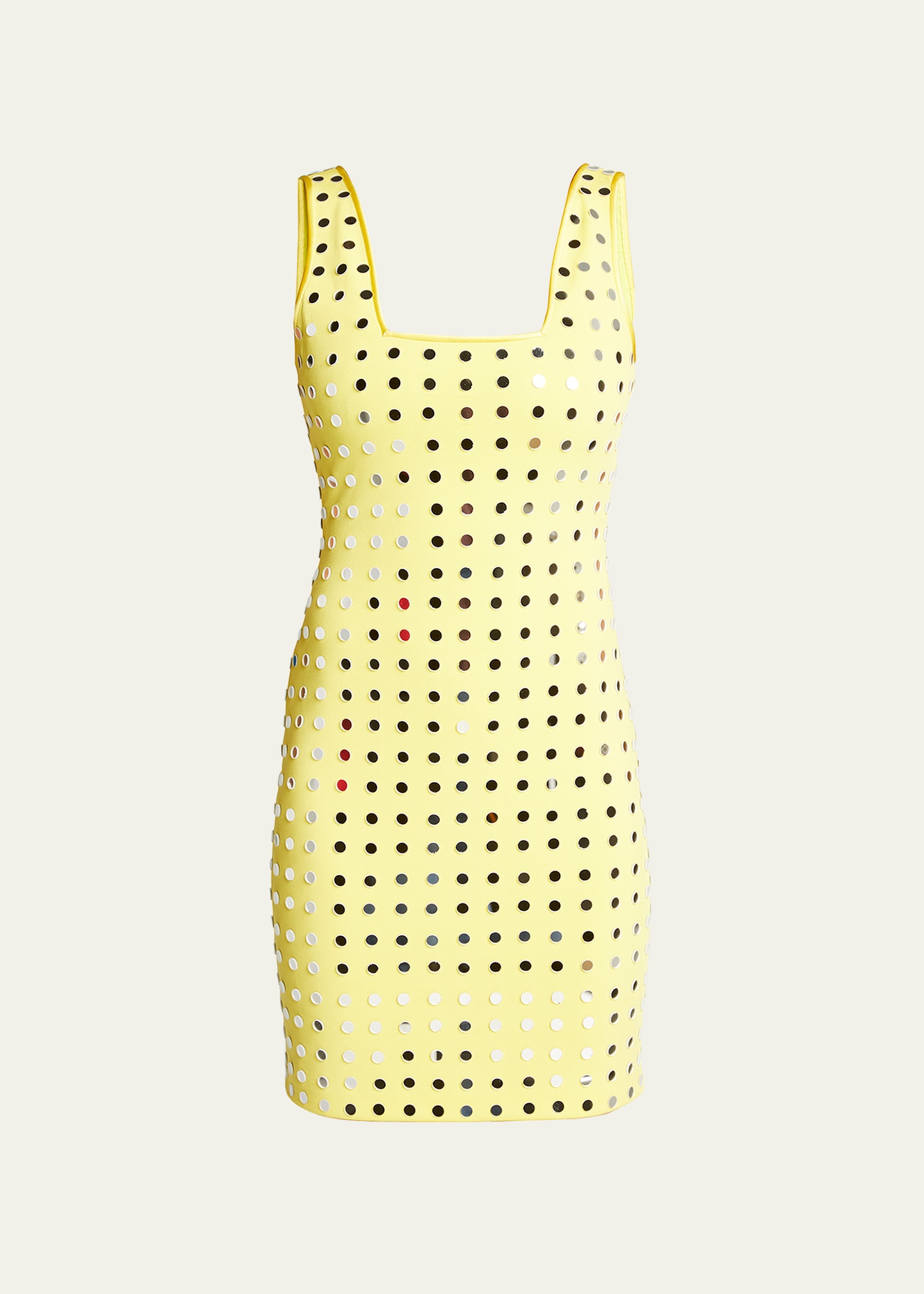 CDGNY Callie Polka-Dot Mirror Mini Dress