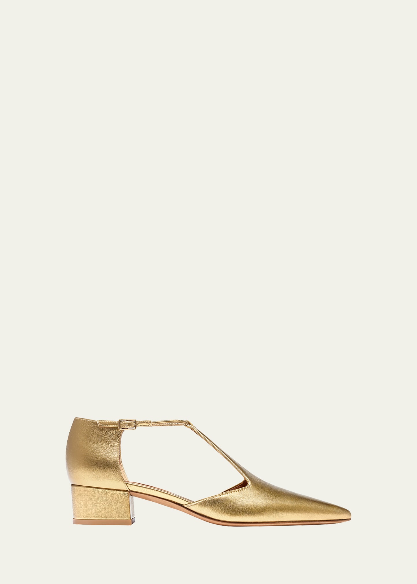 Emme Parsons Suede Mary Jane Ballerina Pumps In Washed Gold