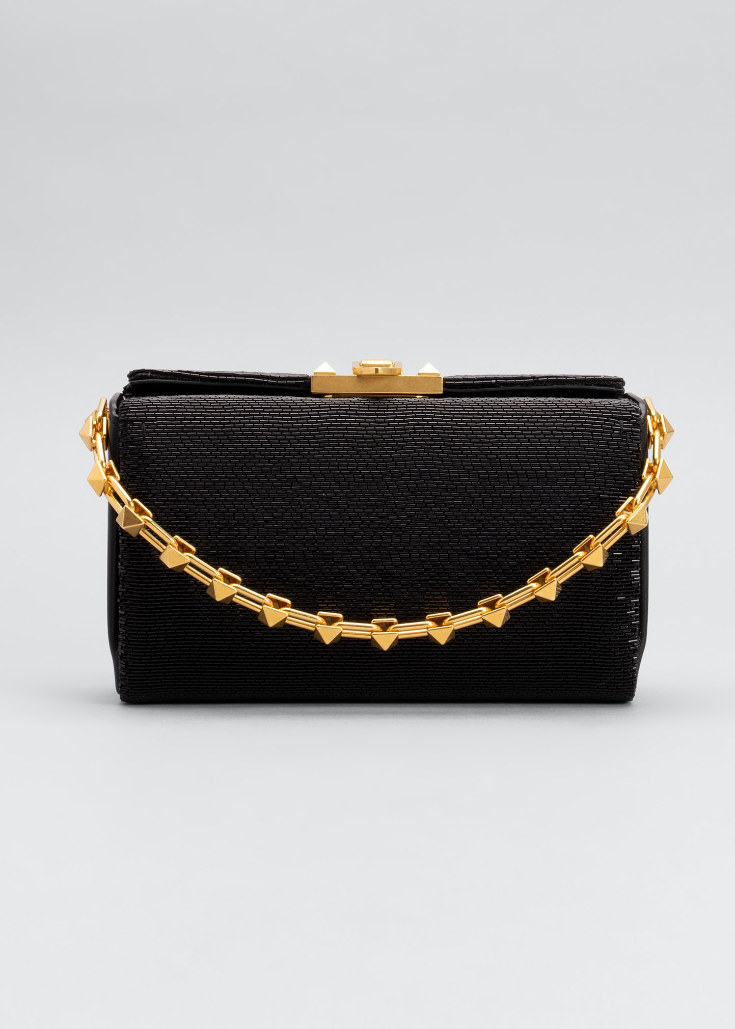 Valentino Garavani Carry Secrets Sequin Clutch Bag In Black | ModeSens