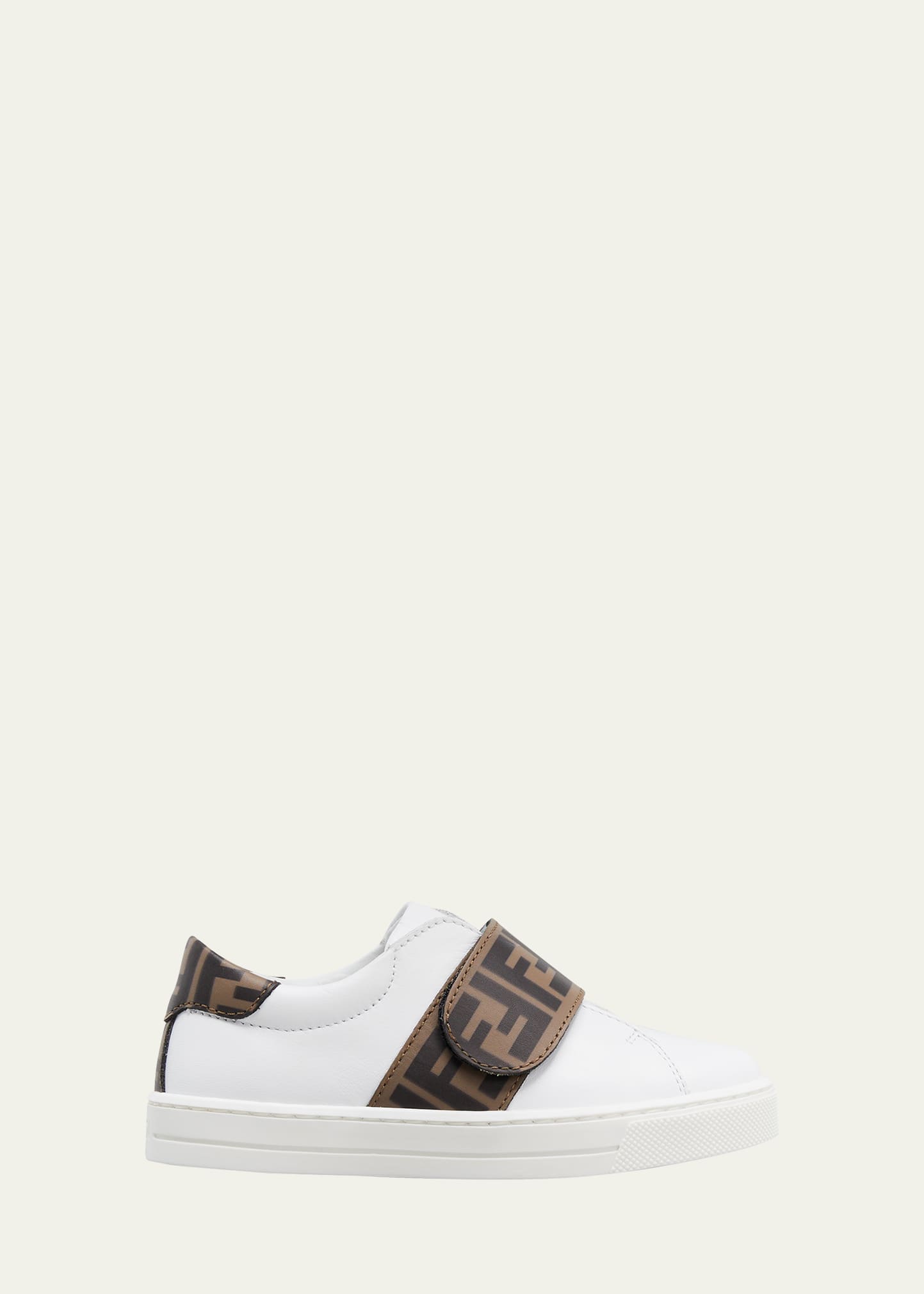 Kid's Fendi Grip-Strap Sneakers, Size 24-30