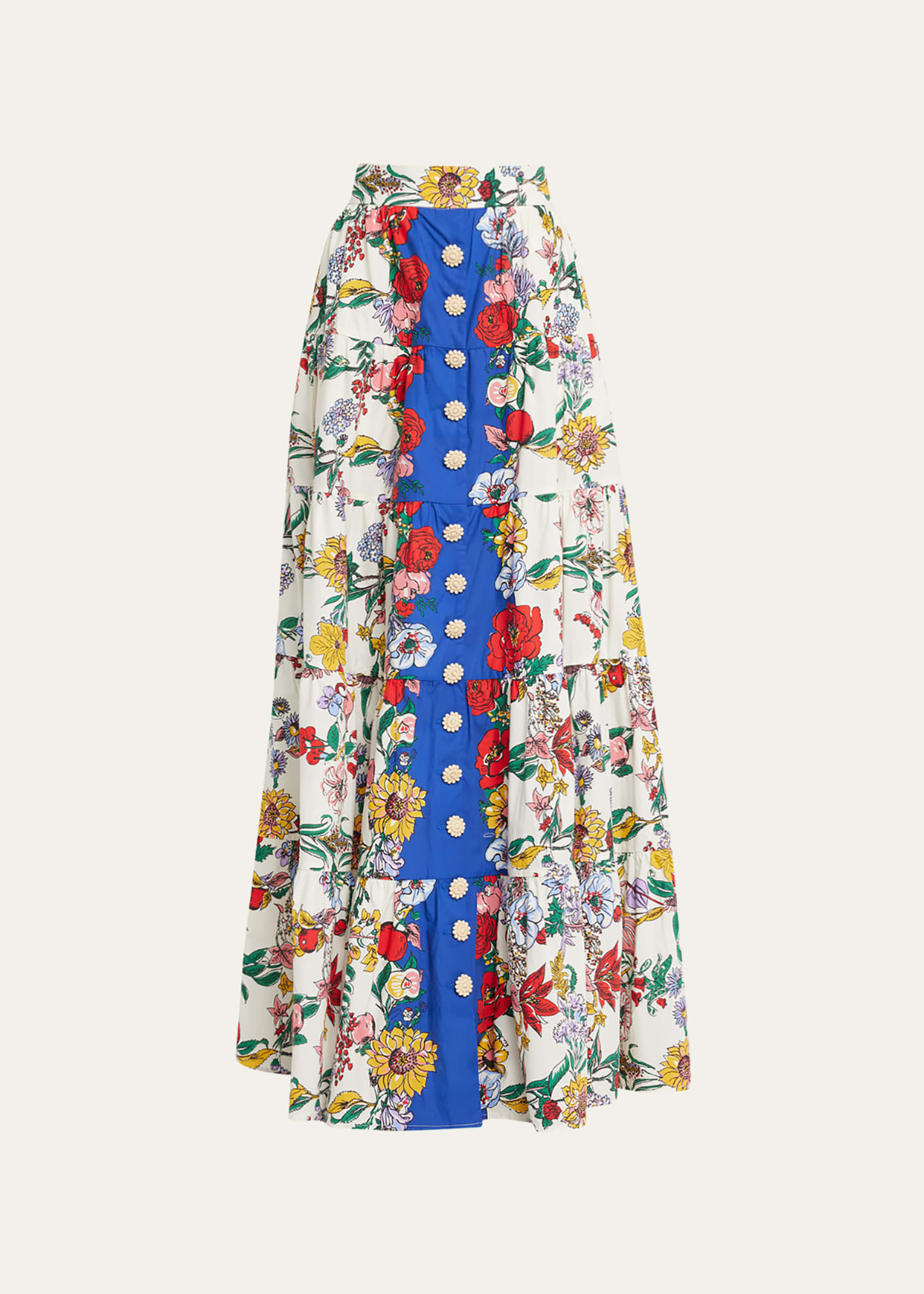 Cara Cara Nathali Tiered Maxi Skirt In Floral