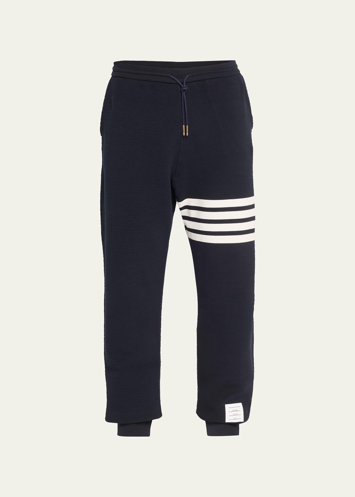 Thom Browne Pantalone Jogging Con Stampa 4bar Stripe In Navy