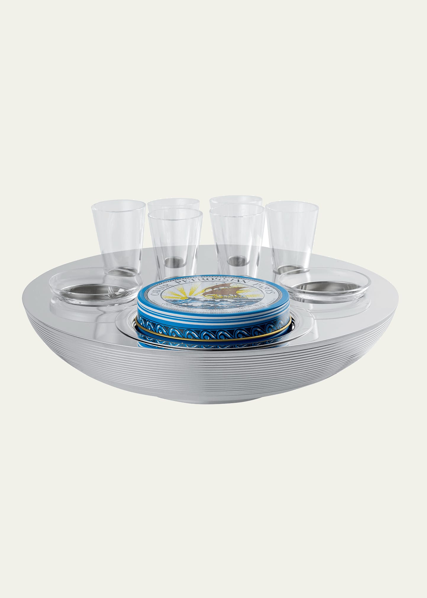 Ercuis Transat Caviar Vodka Set In Transparent