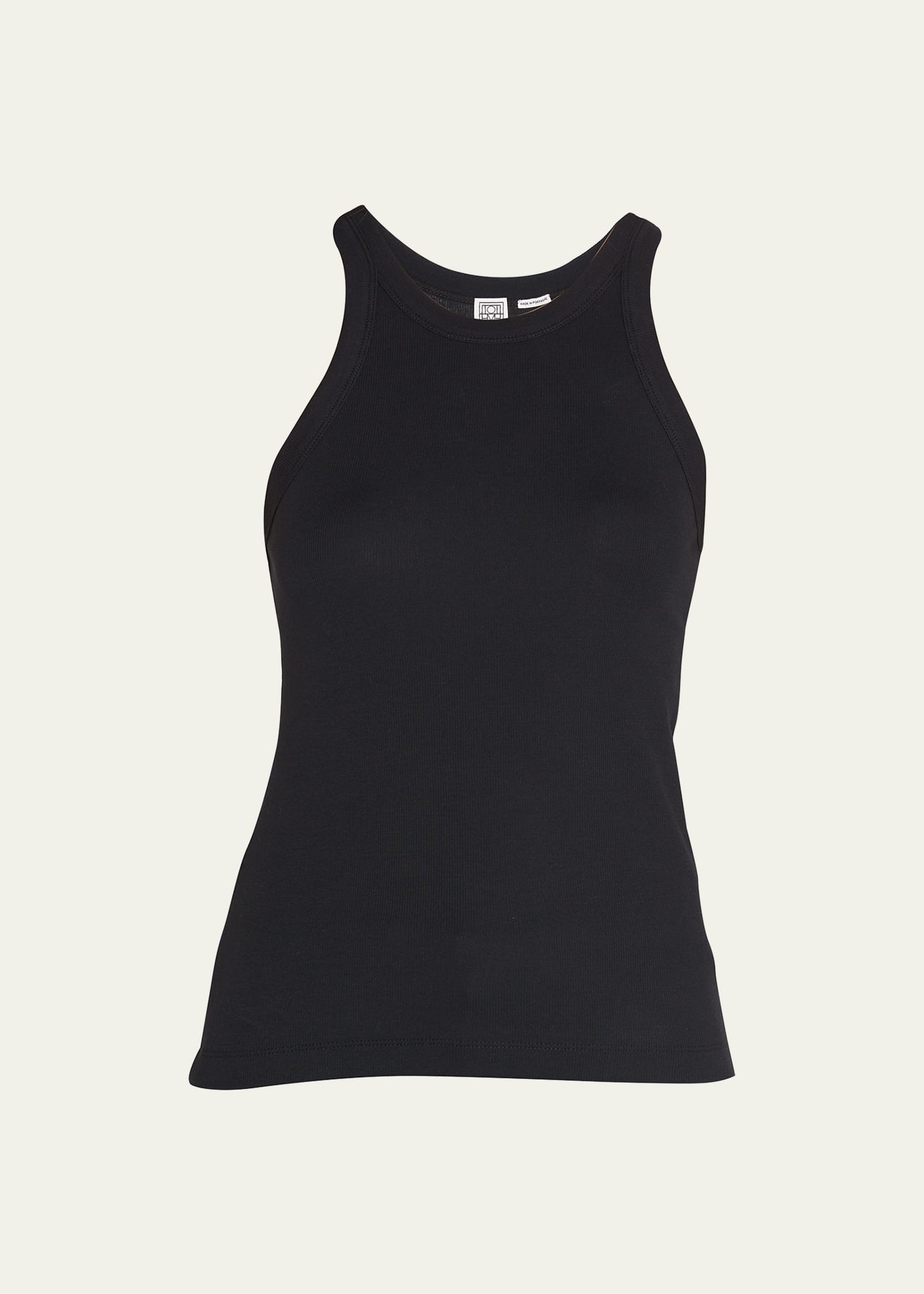 Shop Totême Curved Rib Tank In Black