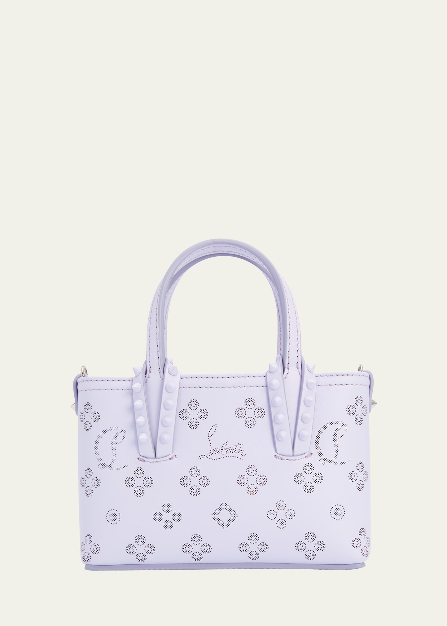 Cabata E/W nano - Tote bag - Calf leather Loubinthesky print - Bianco -  Christian Louboutin