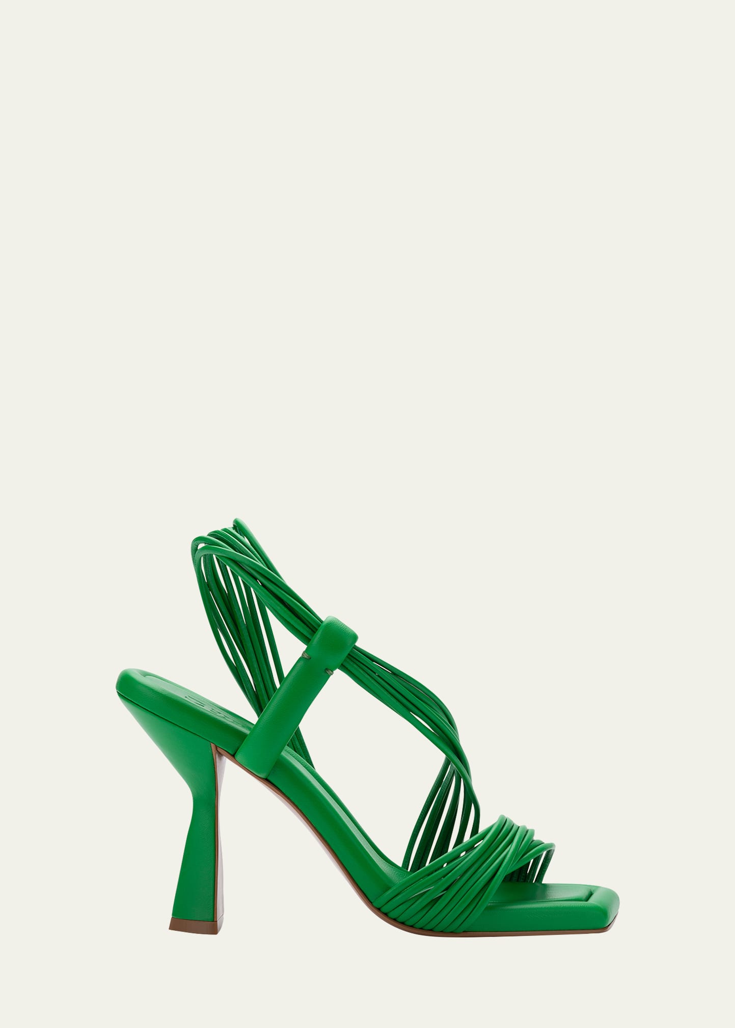 Mercedes Castillo Salma Strappy Napa Sandals In Emerald | ModeSens