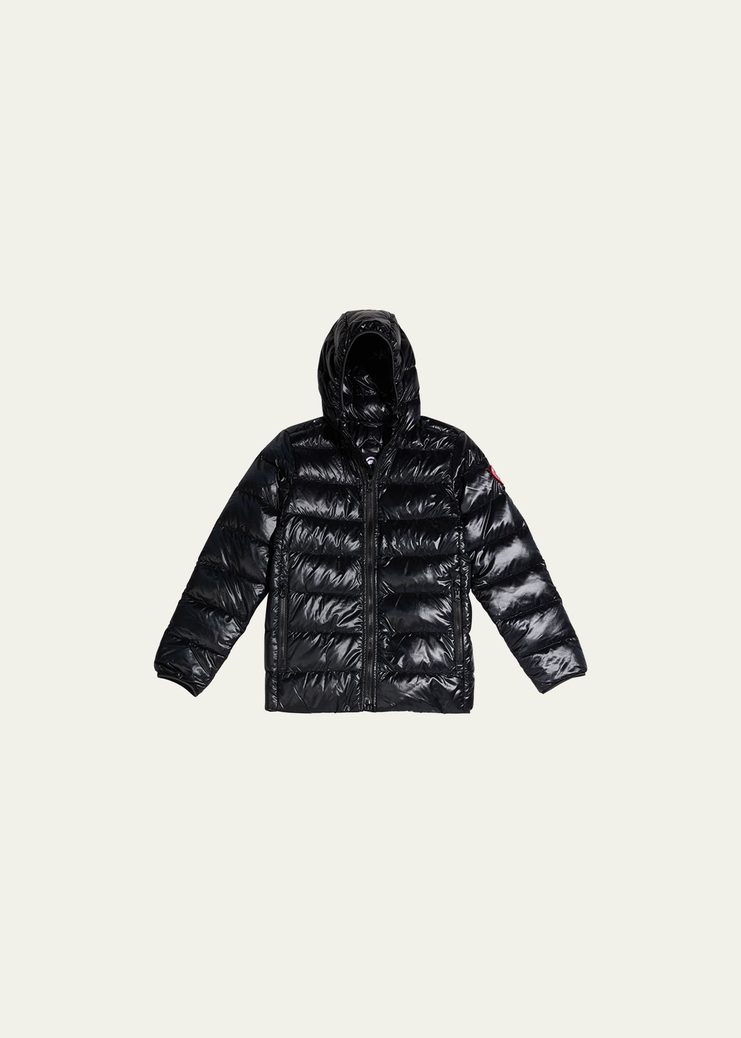 Canada Goose Kid's Crofton Quilted Jacket In Noir