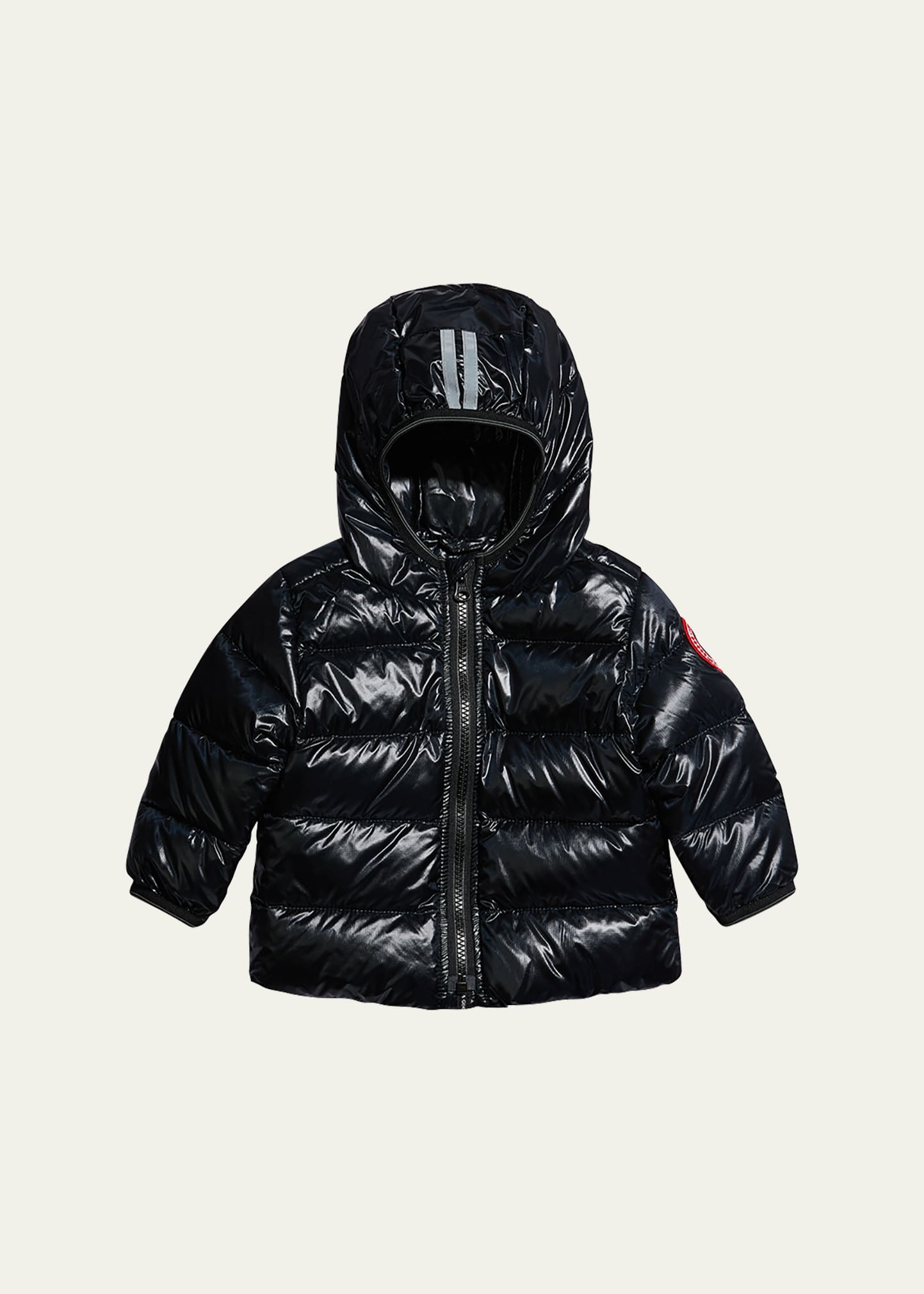 Canada Goose Kid's Crofton Logo Quilted Jacket In Noir