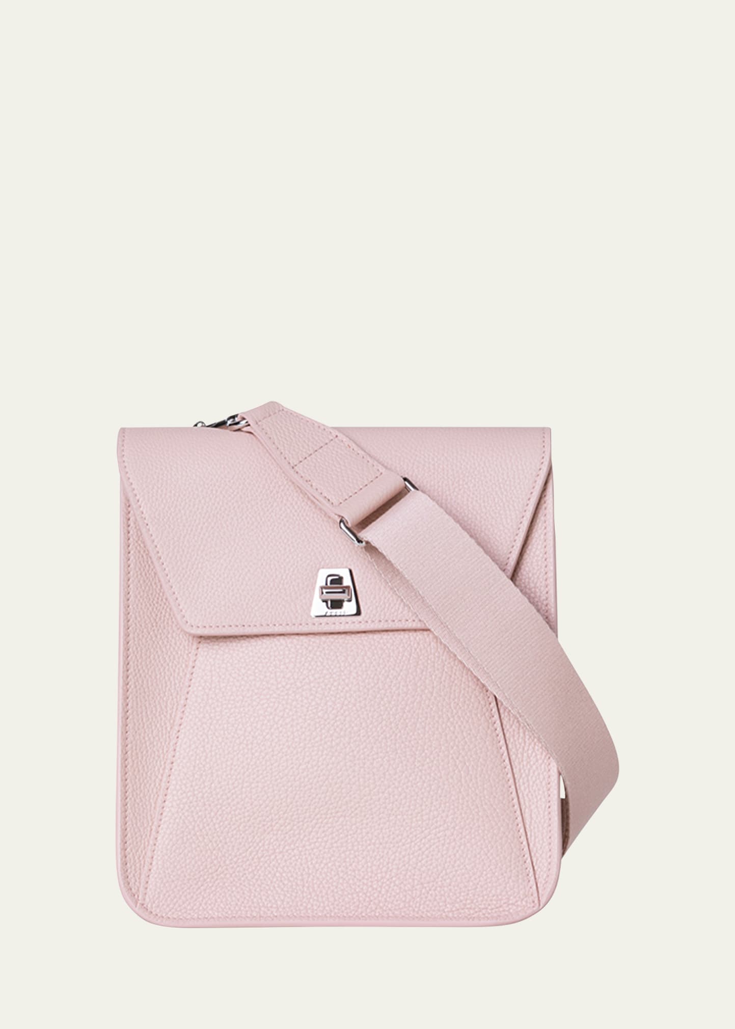 Akris Anouk Small Leather Messenger Bag In Pale Rose