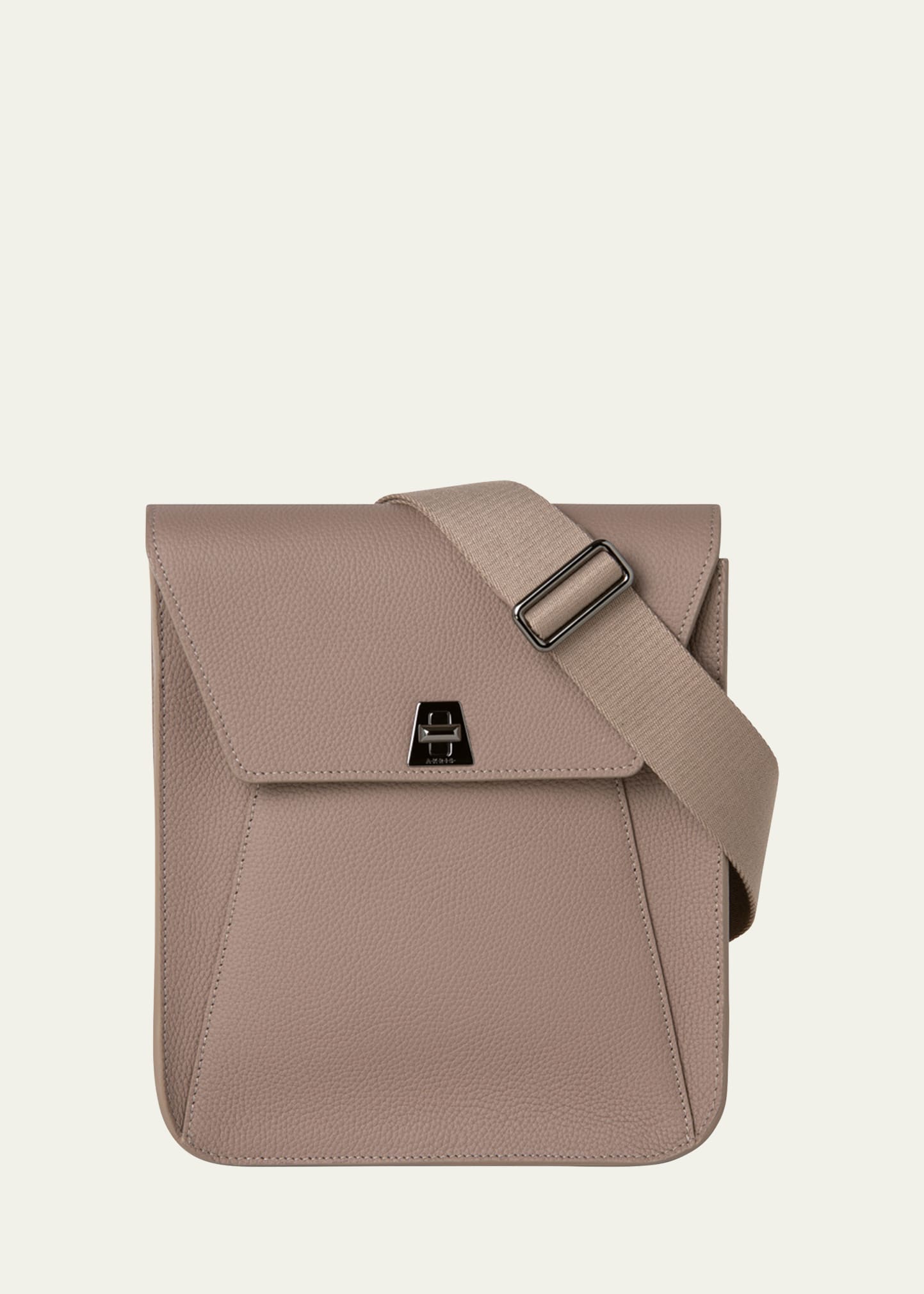 Shop Akris Anouk Small Leather Messenger Bag In Denim