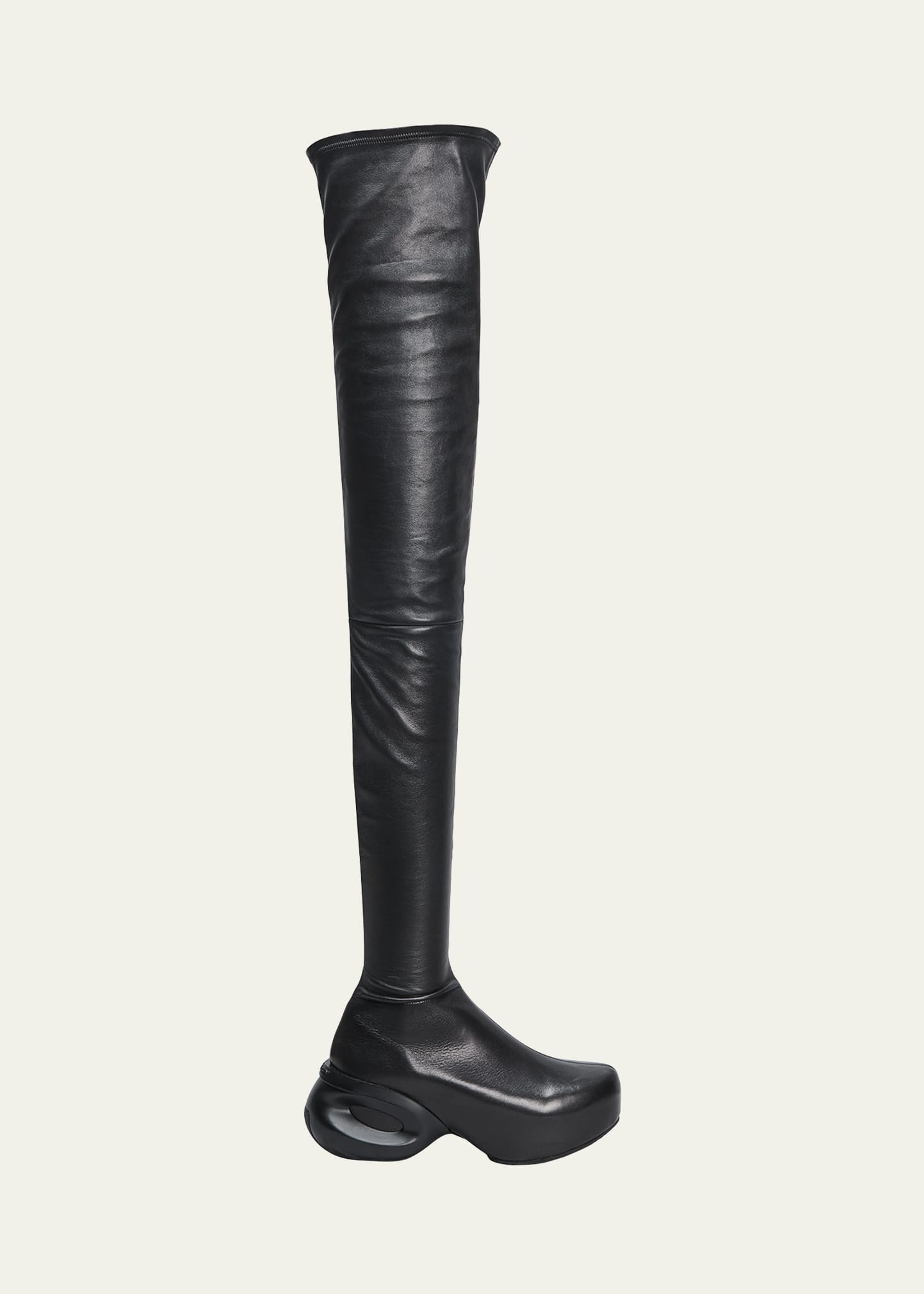 Givenchy G Lambskin Over-The-Knee Clog Boots