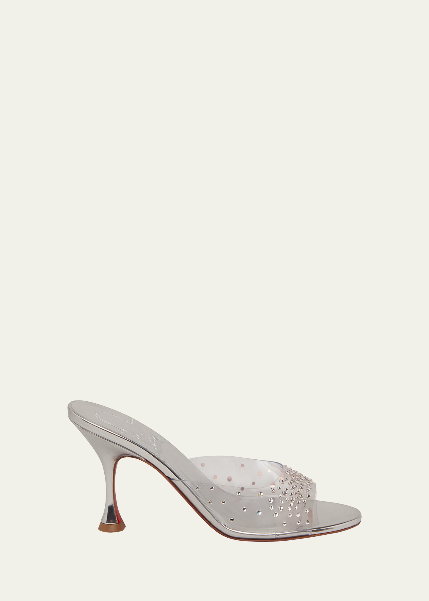 Christian Louboutin Degramule Strass Clear Stiletto Sandals