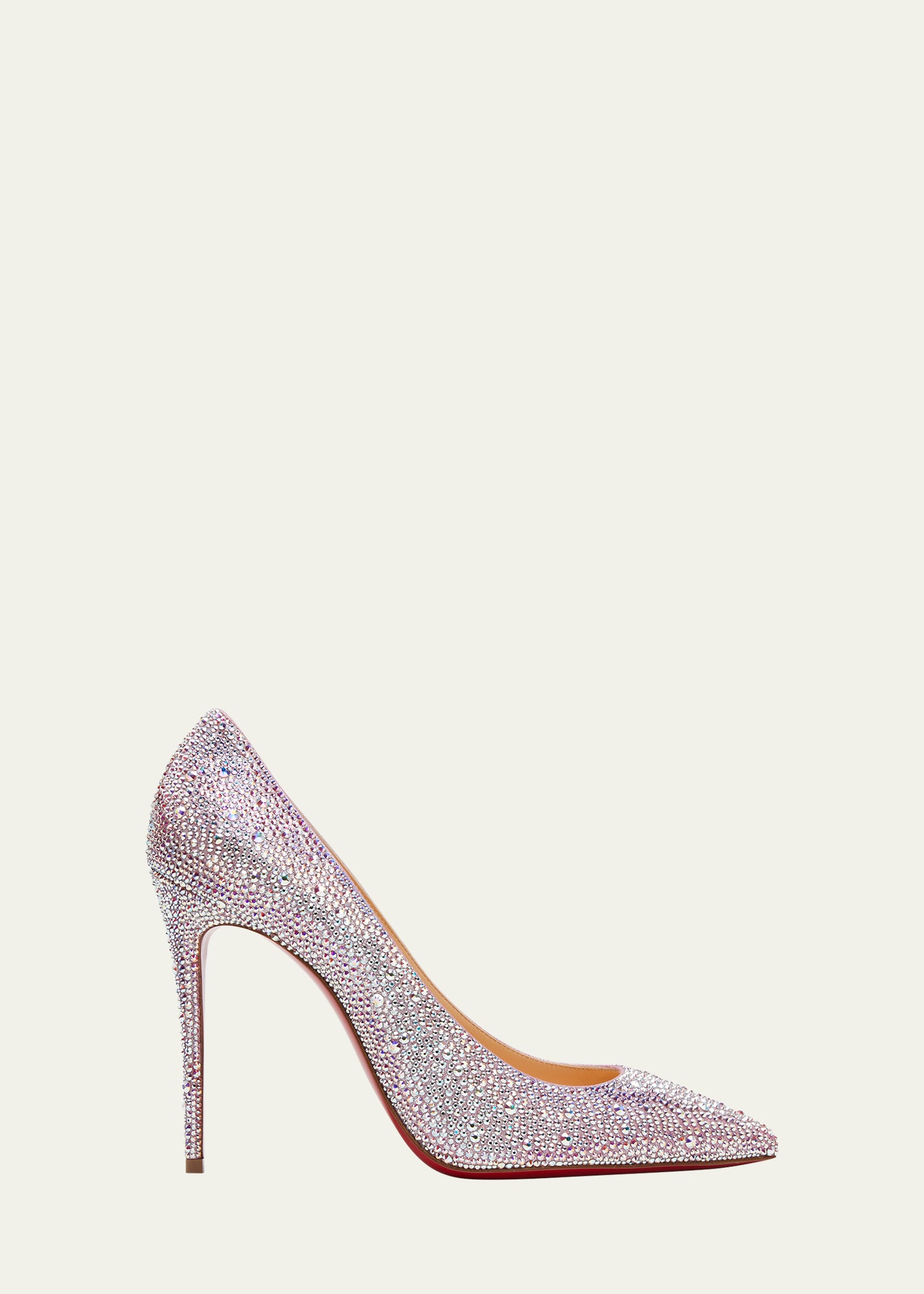 Christian Louboutin Kate Strass Red Sole Pumps In Silver | ModeSens