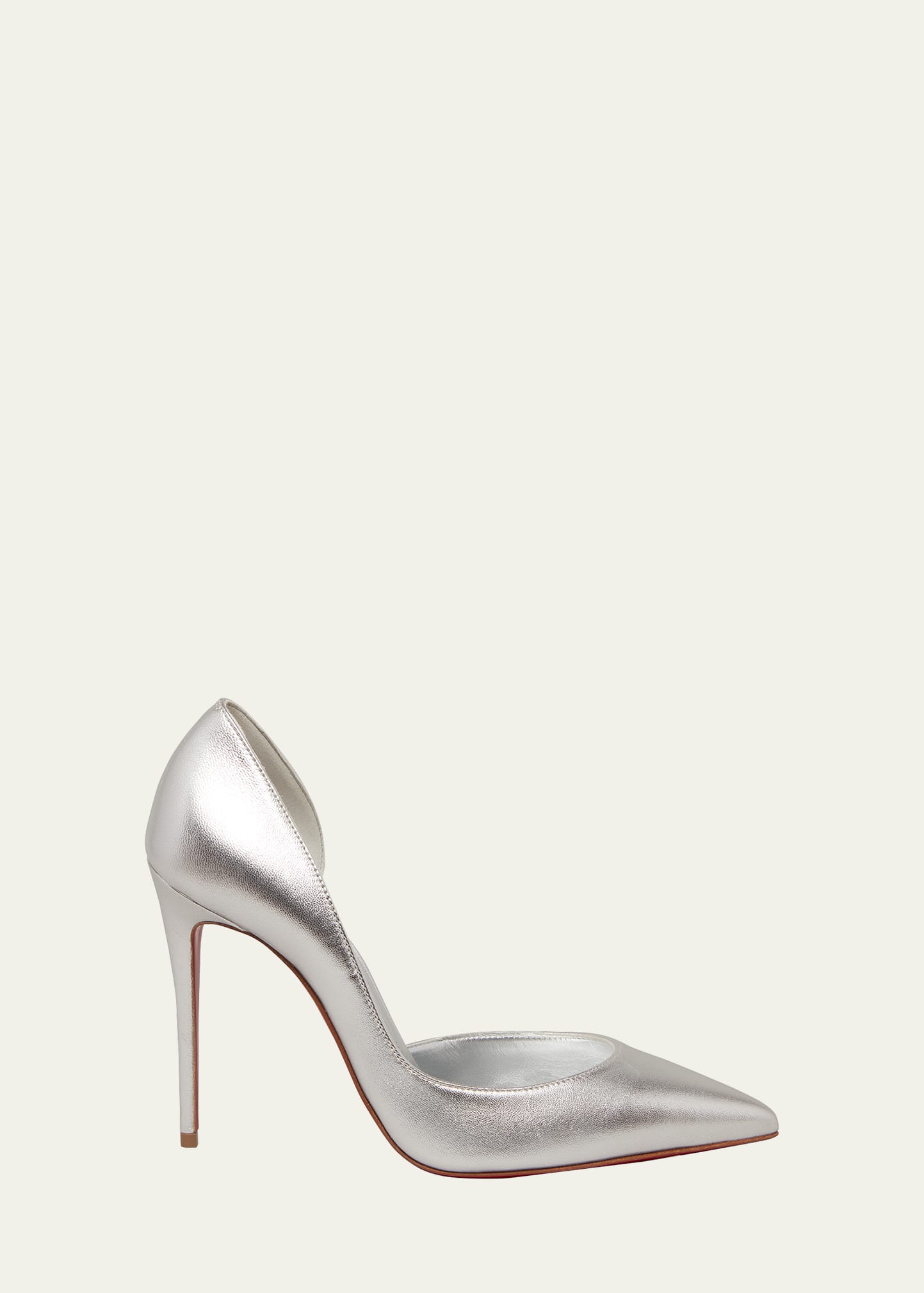 Christian Louboutin Miss Z Pumps In Silver Laminated Nappa Leather In Silver