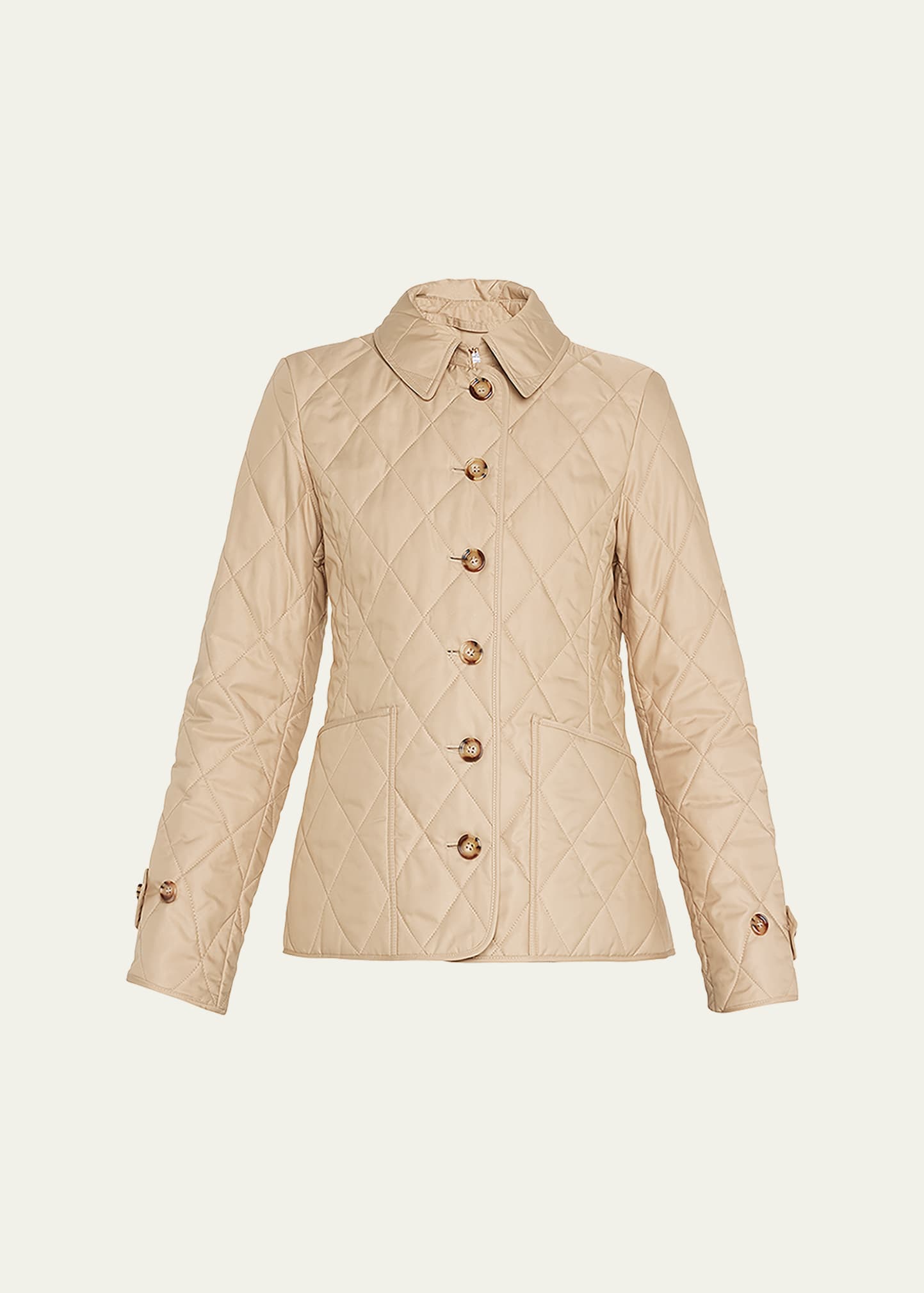 Shop Burberry Fernleigh Diamond Quilted Jacket In New Chino