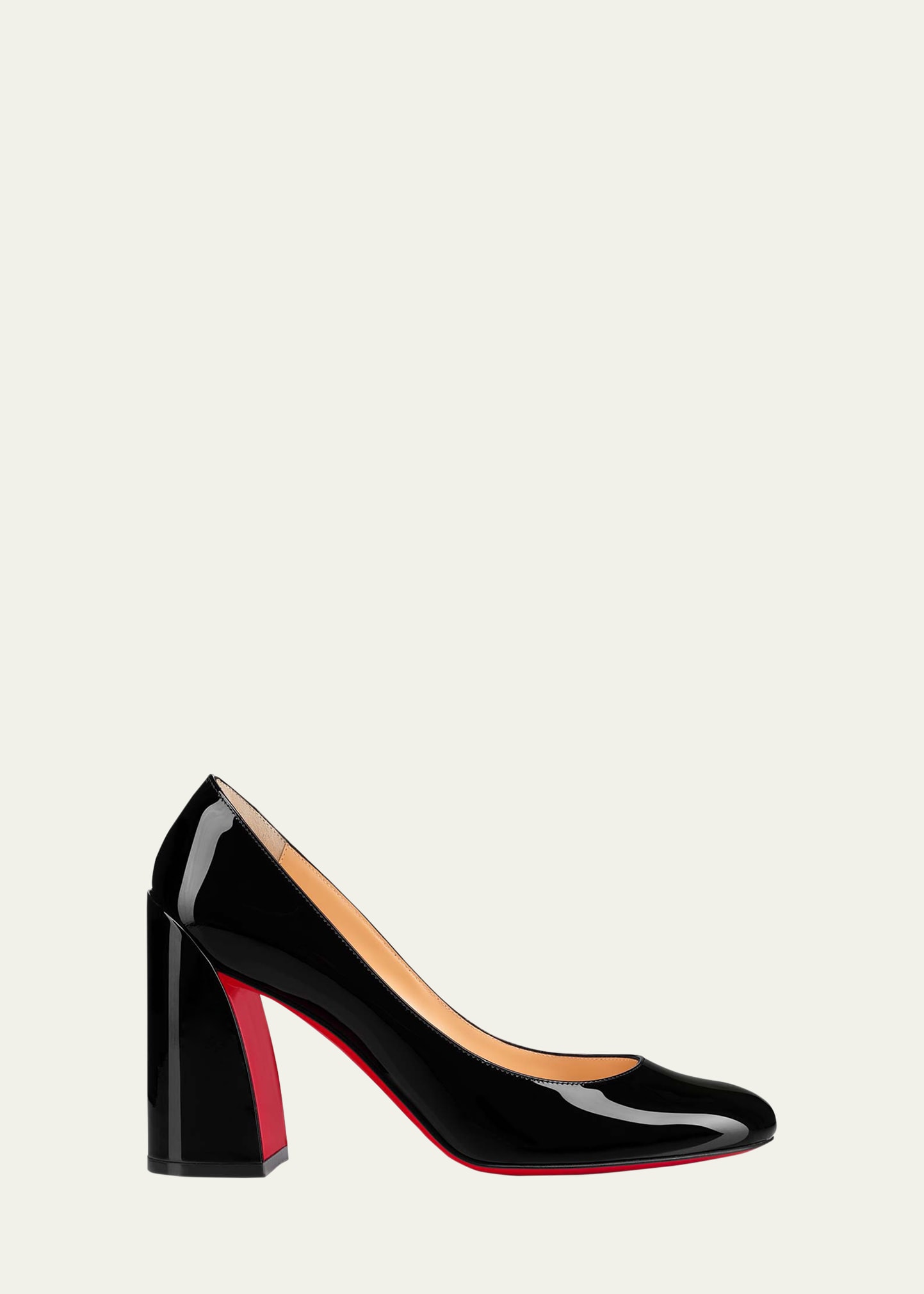 Miss Sab Patent Red Sole Pumps