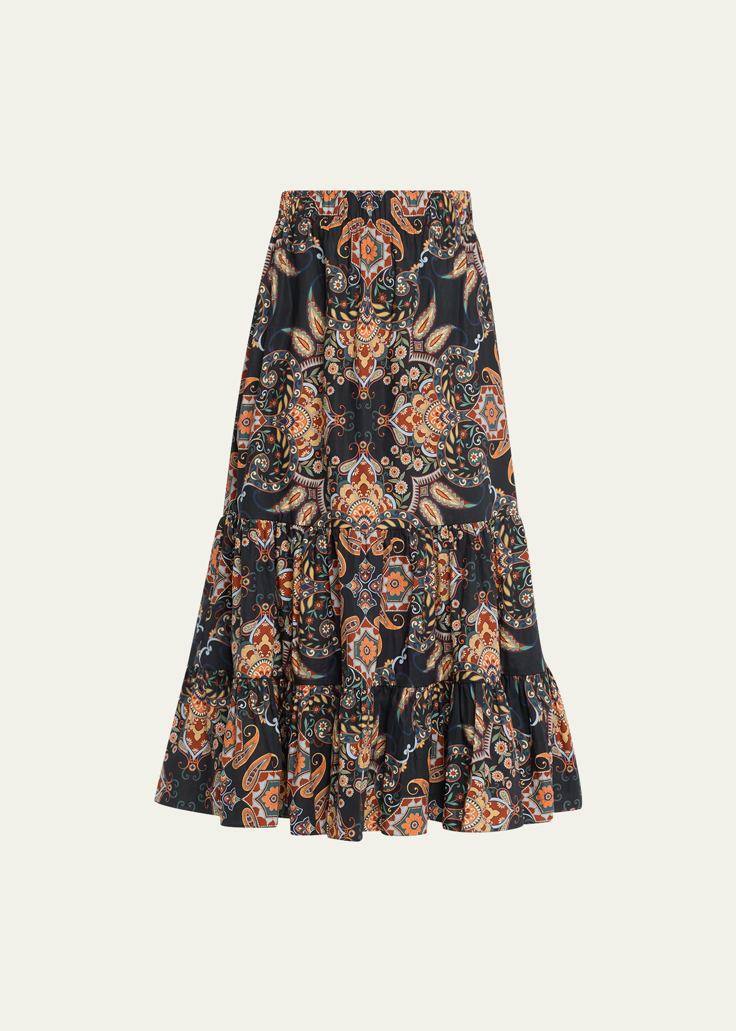 Rianna Paisley Jacquard Slim-Fit Midi Dress