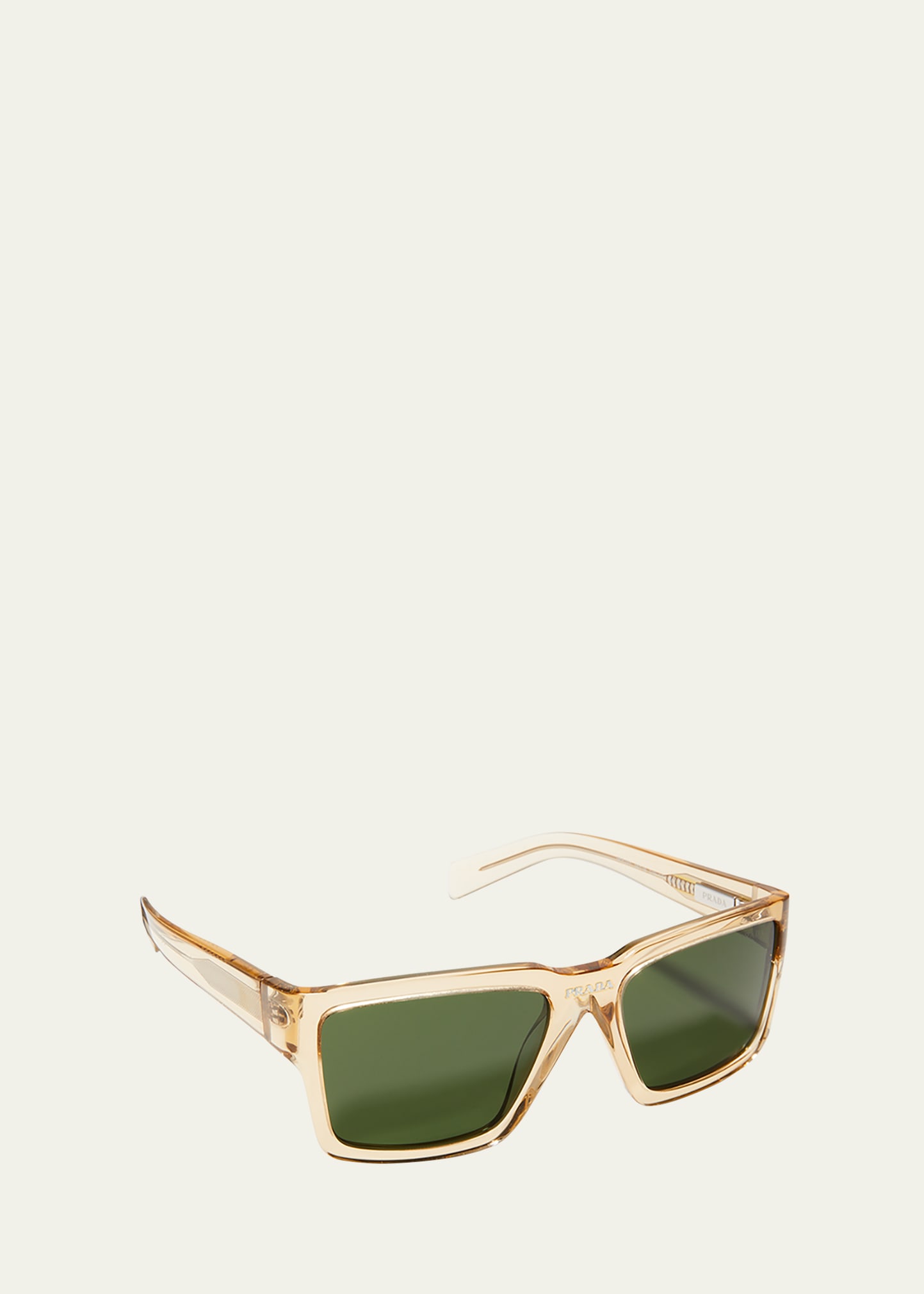 Rectangle Transparent Acetate Sunglasses