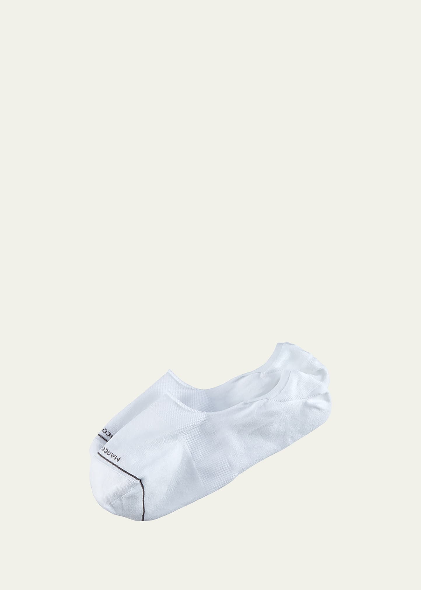 Shop Marcoliani Invisible Touch Solid No-show Socks In White