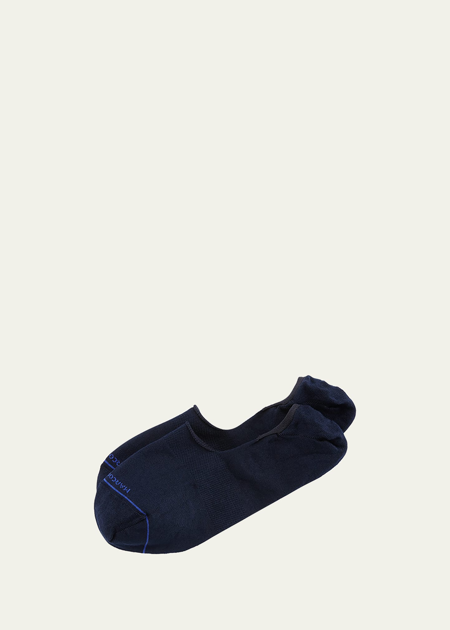 Marcoliani Invisible Touch Solid No-show Socks In Navy
