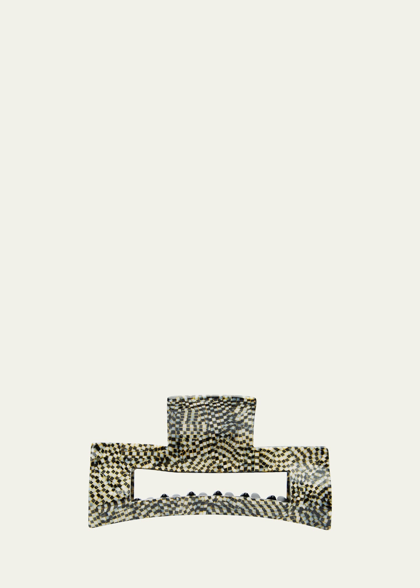L Erickson Large Cutout Rectangle Jaw Hair Clip In Opera Silver
