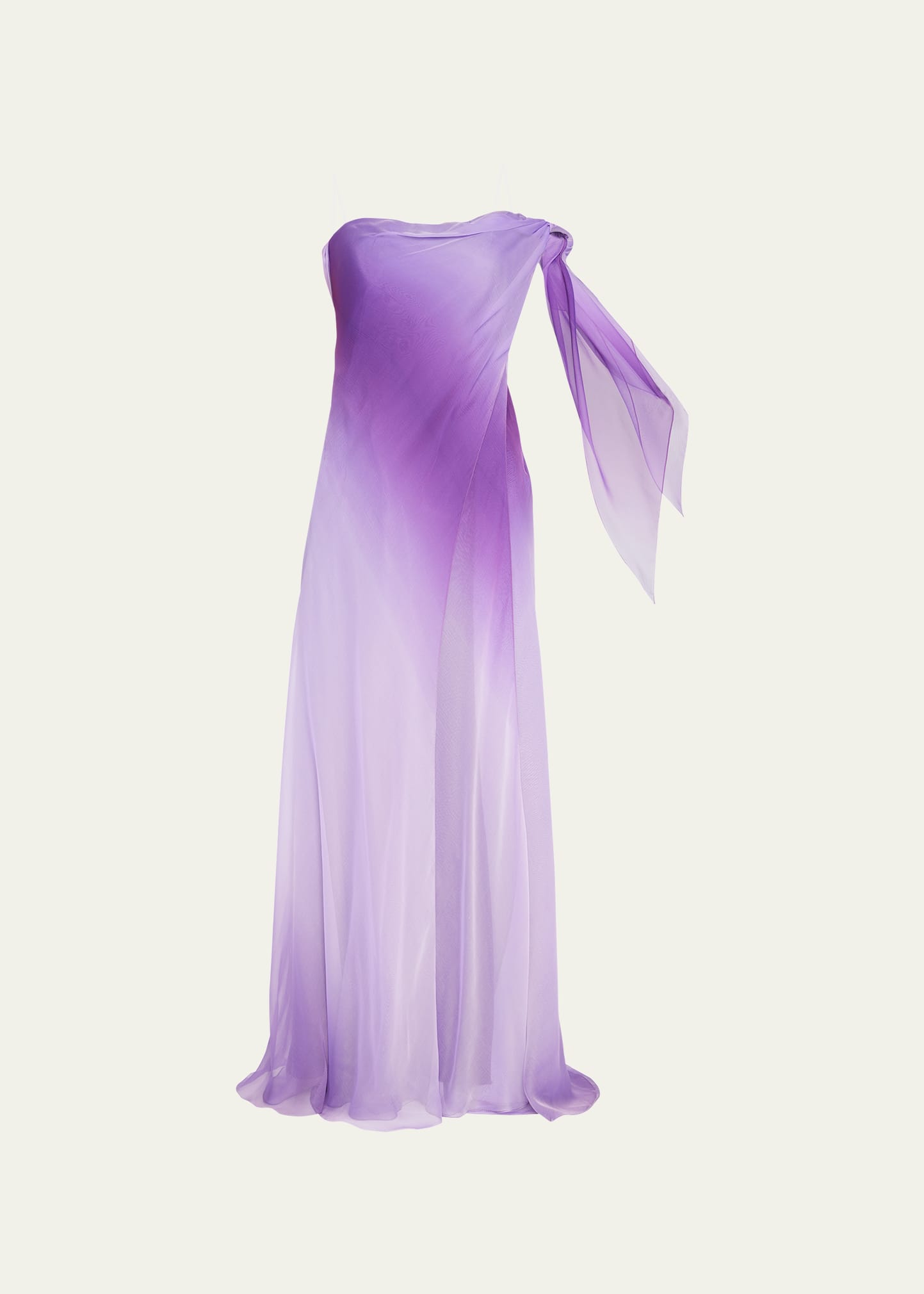 Kahani Iridescent Draped Strapless Gown
