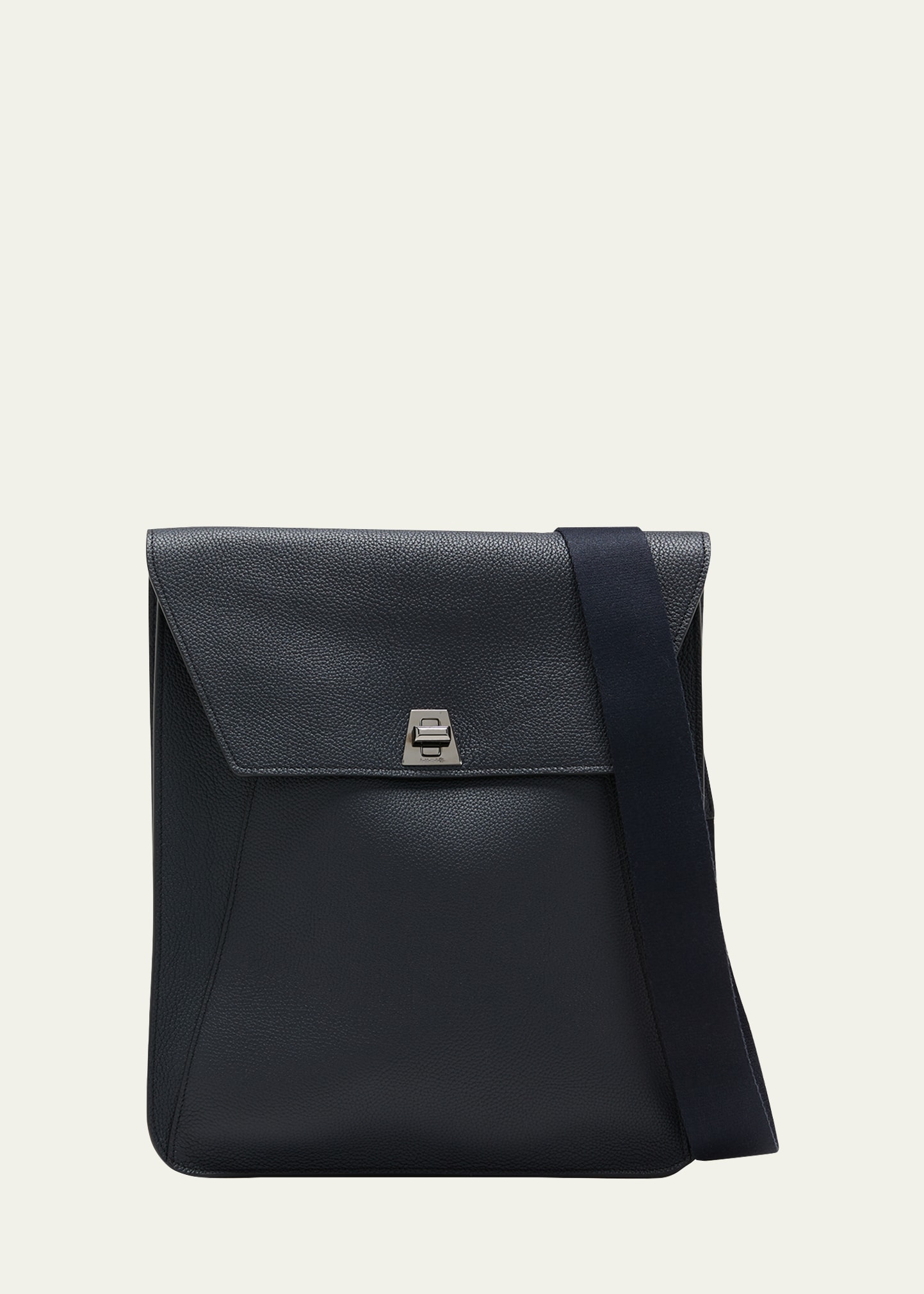 Akris Anouk Calfskin Medium Messenger Bag In Black