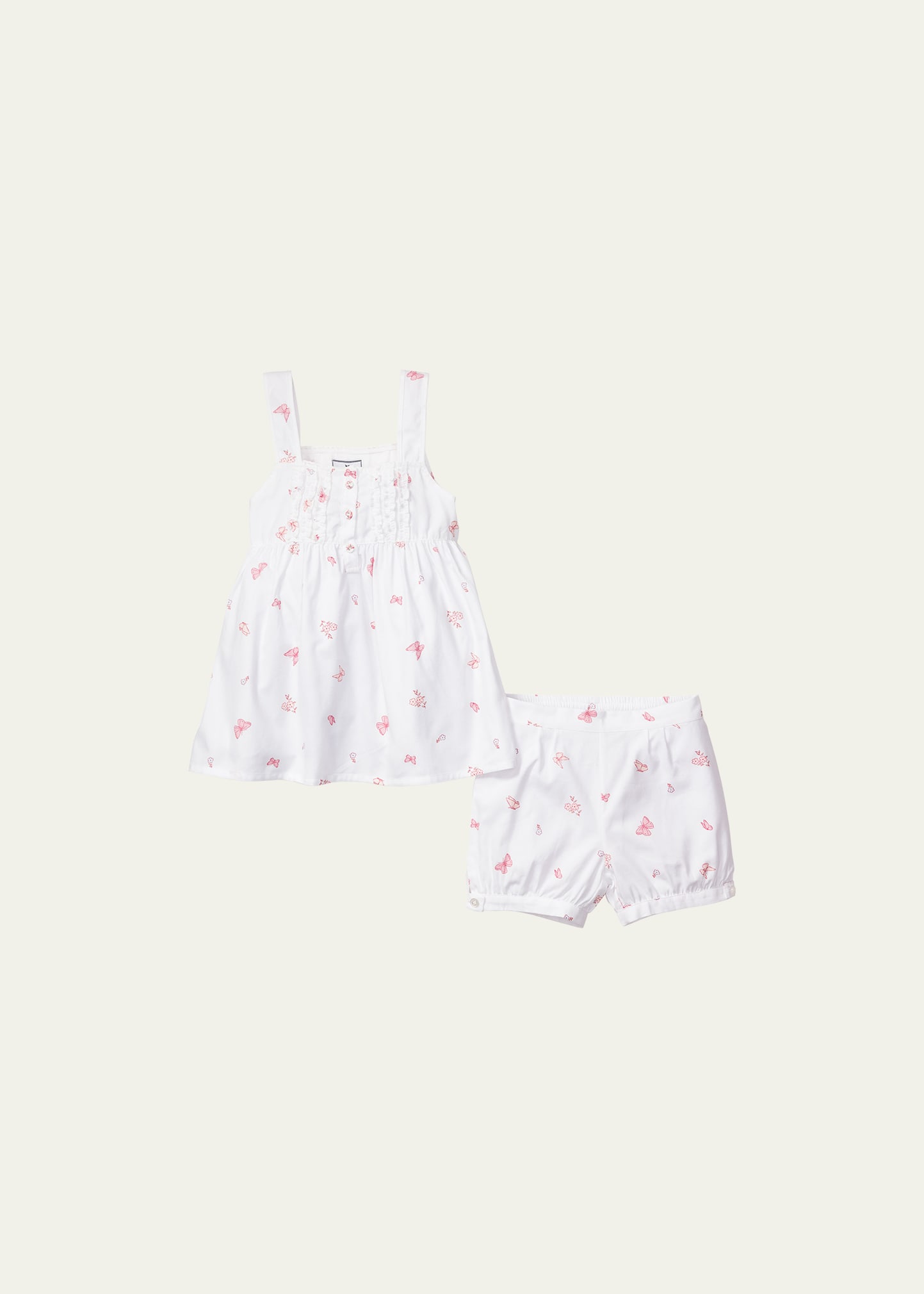 Shop Petite Plume Girl's Butterfly Charlotte 2-piece Pajama Set In White