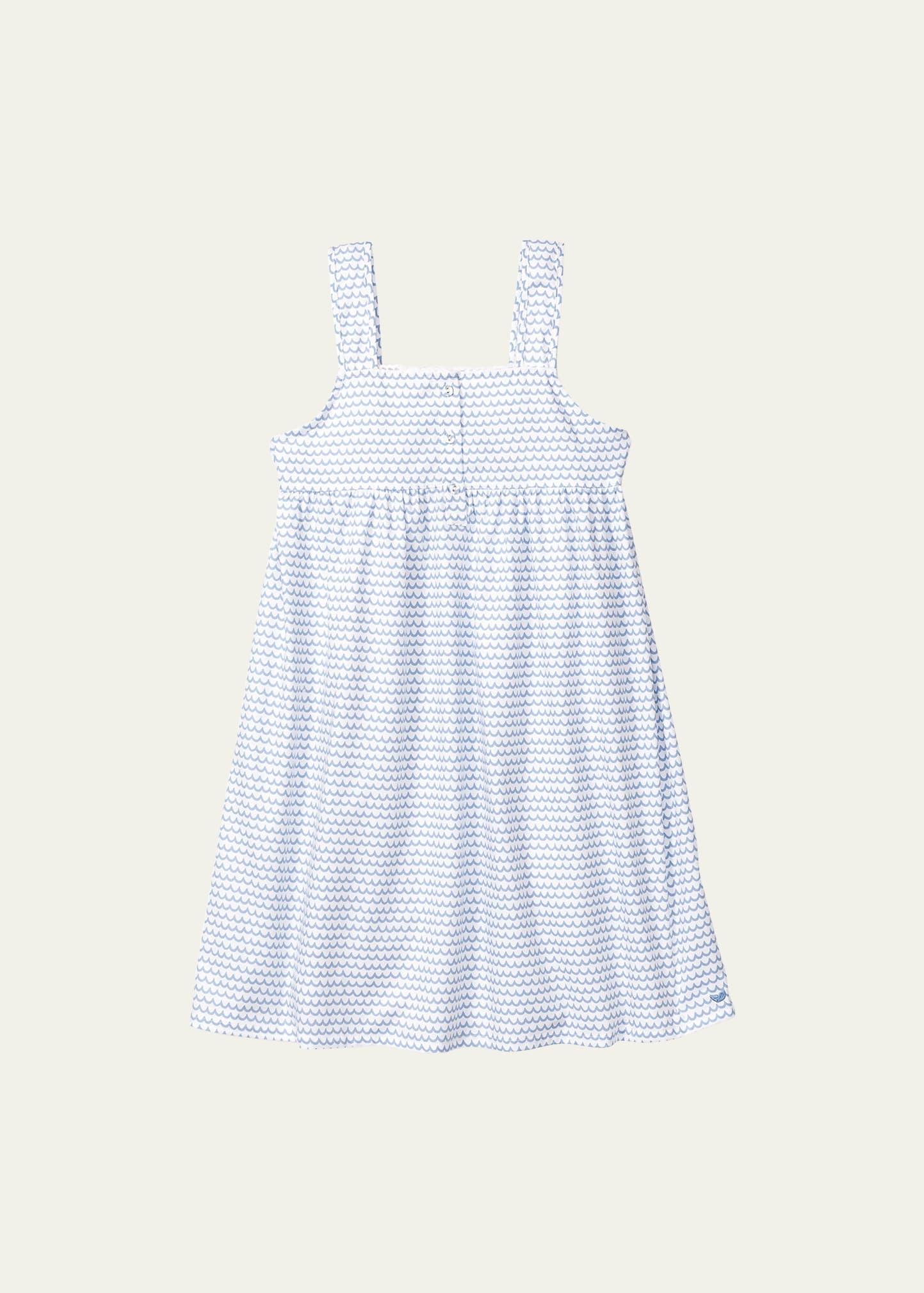 Shop Petite Plume Girl's La Mer Charlotte Nightgown In Blue