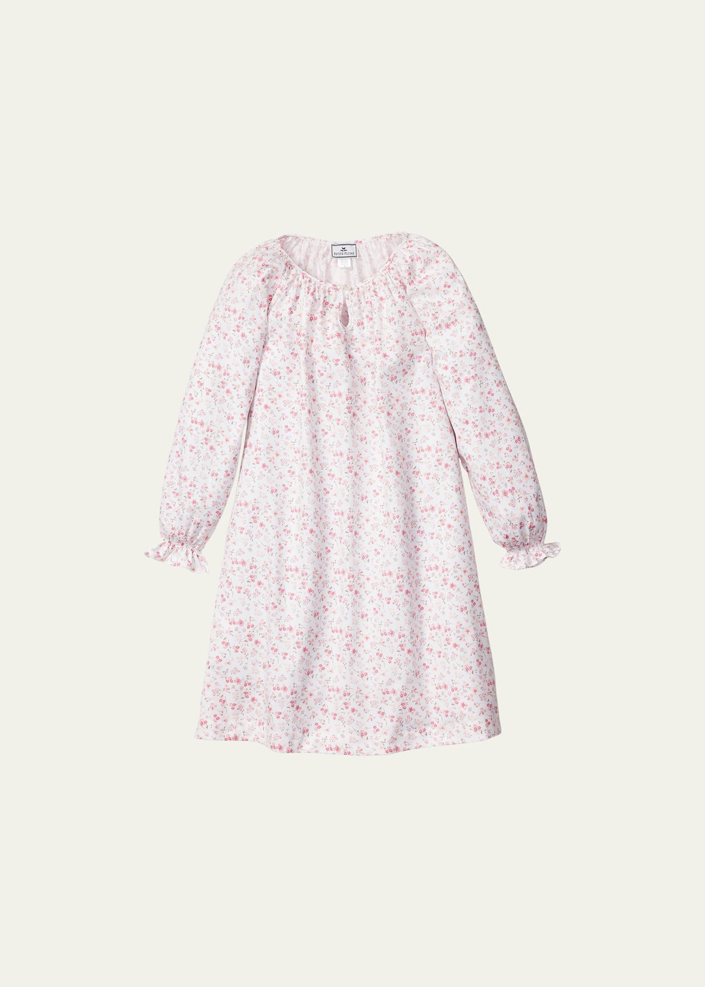Shop Petite Plume Girl's Delphine Dorset Floral-print Nightgown In White