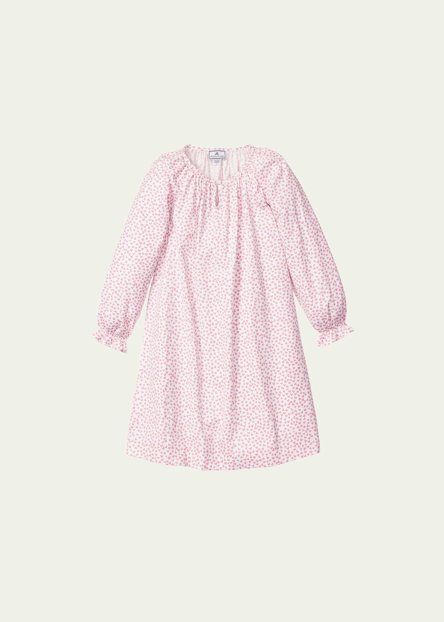 Shop Petite Plume Girl's Delphine Sweethearts Nightgown In Pink
