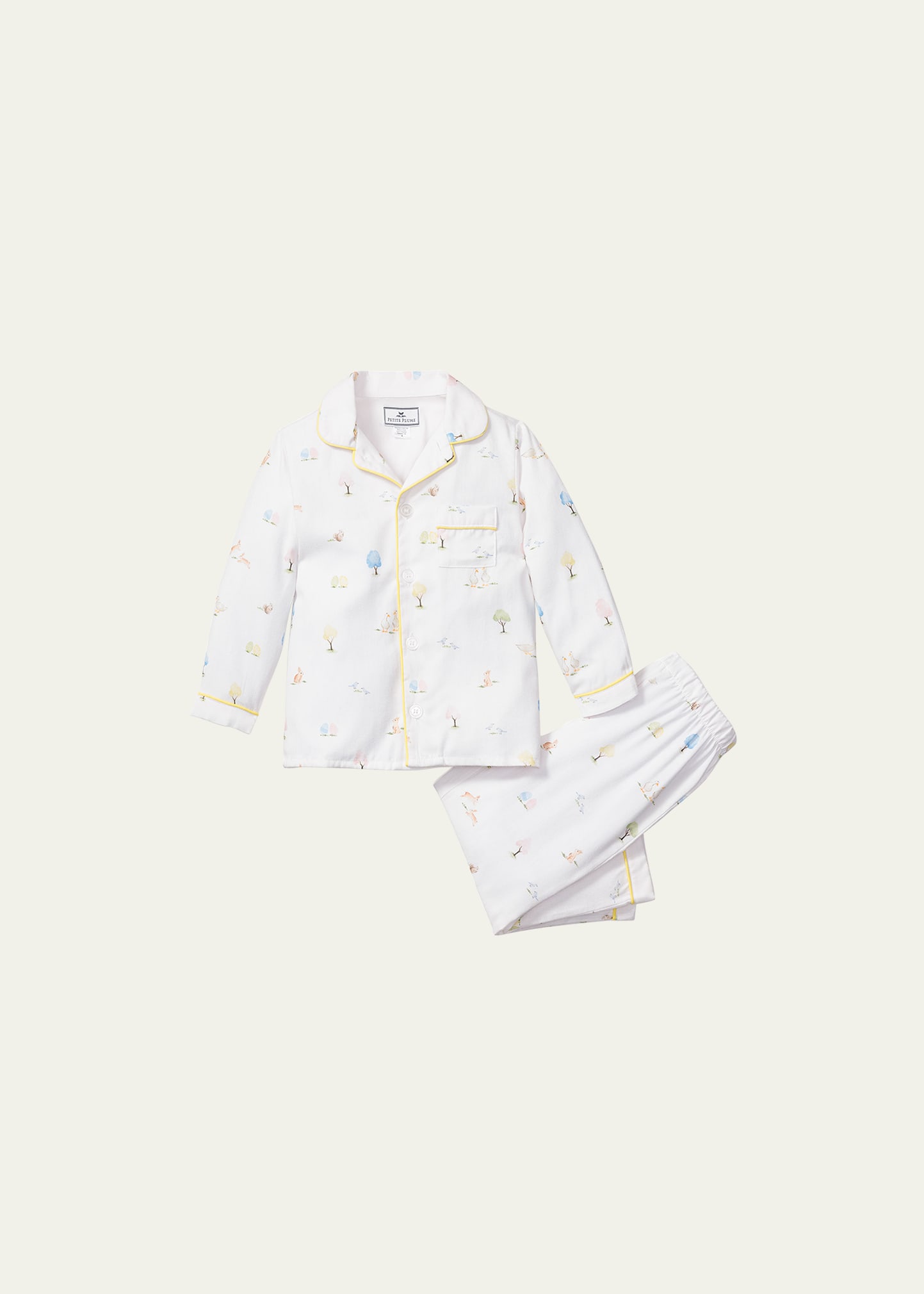 Shop Petite Plume Kid's Easter Gardens Pajama Set In White