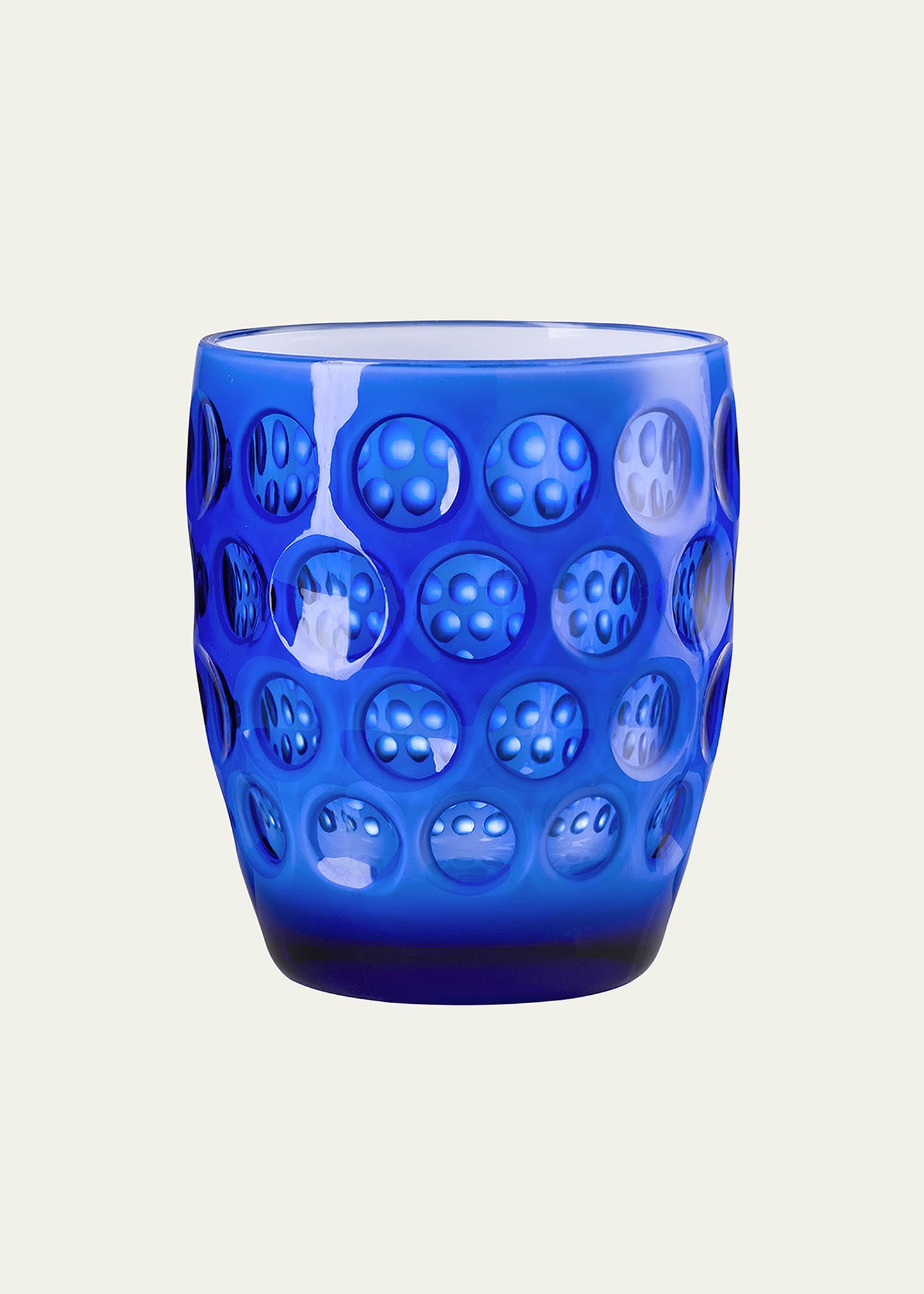 Mario Luca Giusti Acrylic Lente Acrylic Tumbler, Set Of 6 In Blu/wht