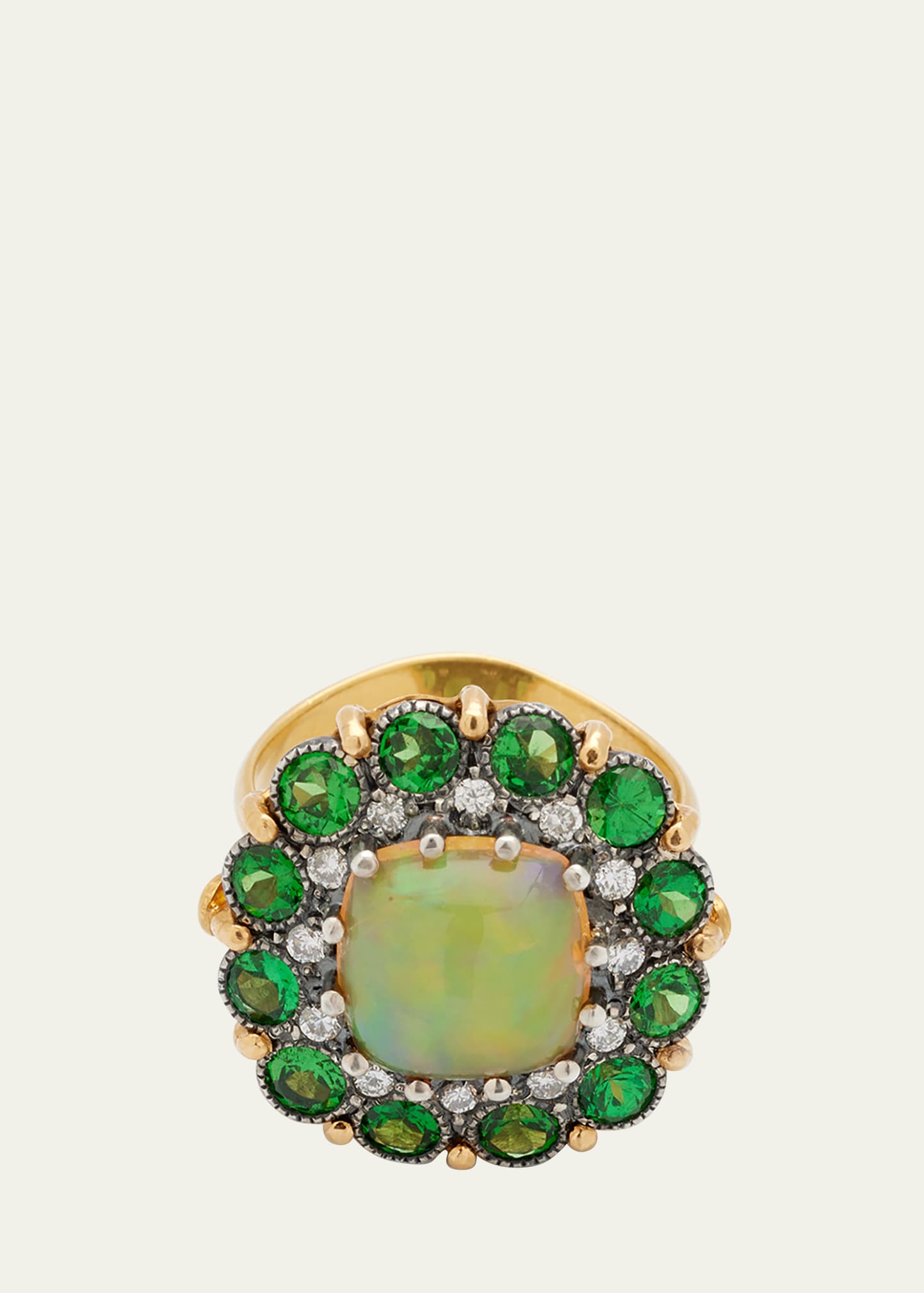 Arman Sarkisyan Opal Ring with Tsavorite and Diamonds