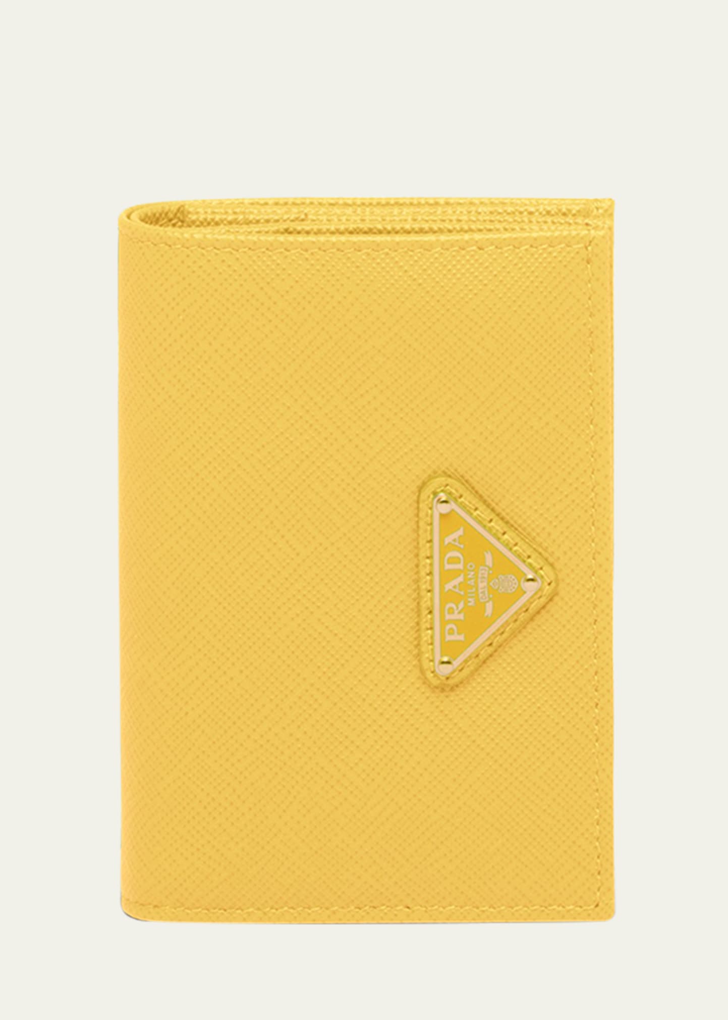Prada Small Saffiano Leather Wallet In F0377 Sole