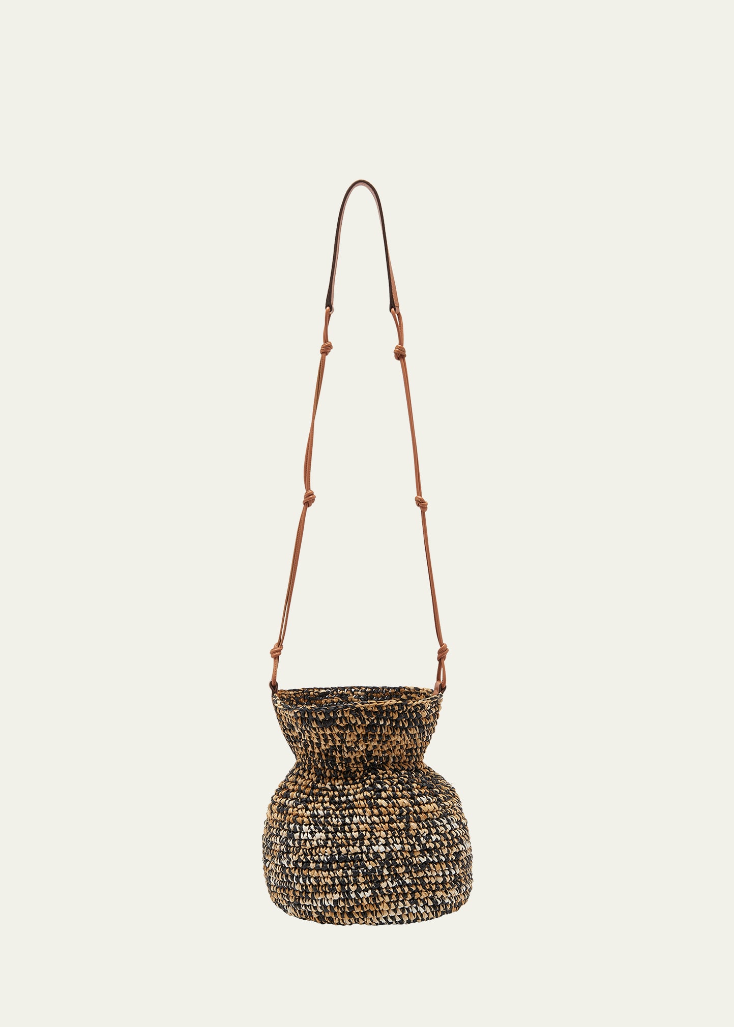 Ulla Johnson Tulip Basket Bucket Bag In Noir Melange ModeSens