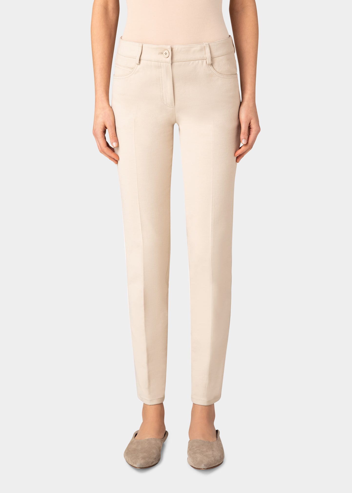 Magda 5-Pocket Slim Double-Face Pants