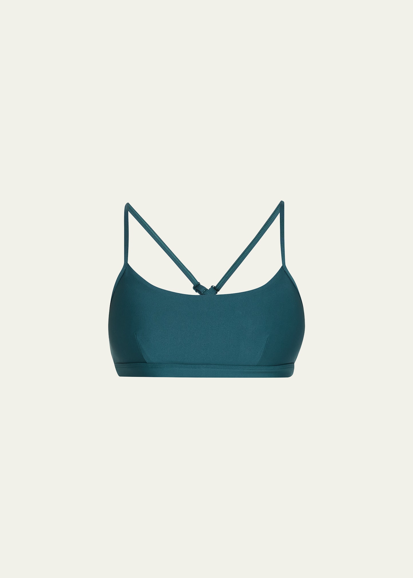 Alo Yoga Airlift Intrigue Sports Bra In Midnight Green