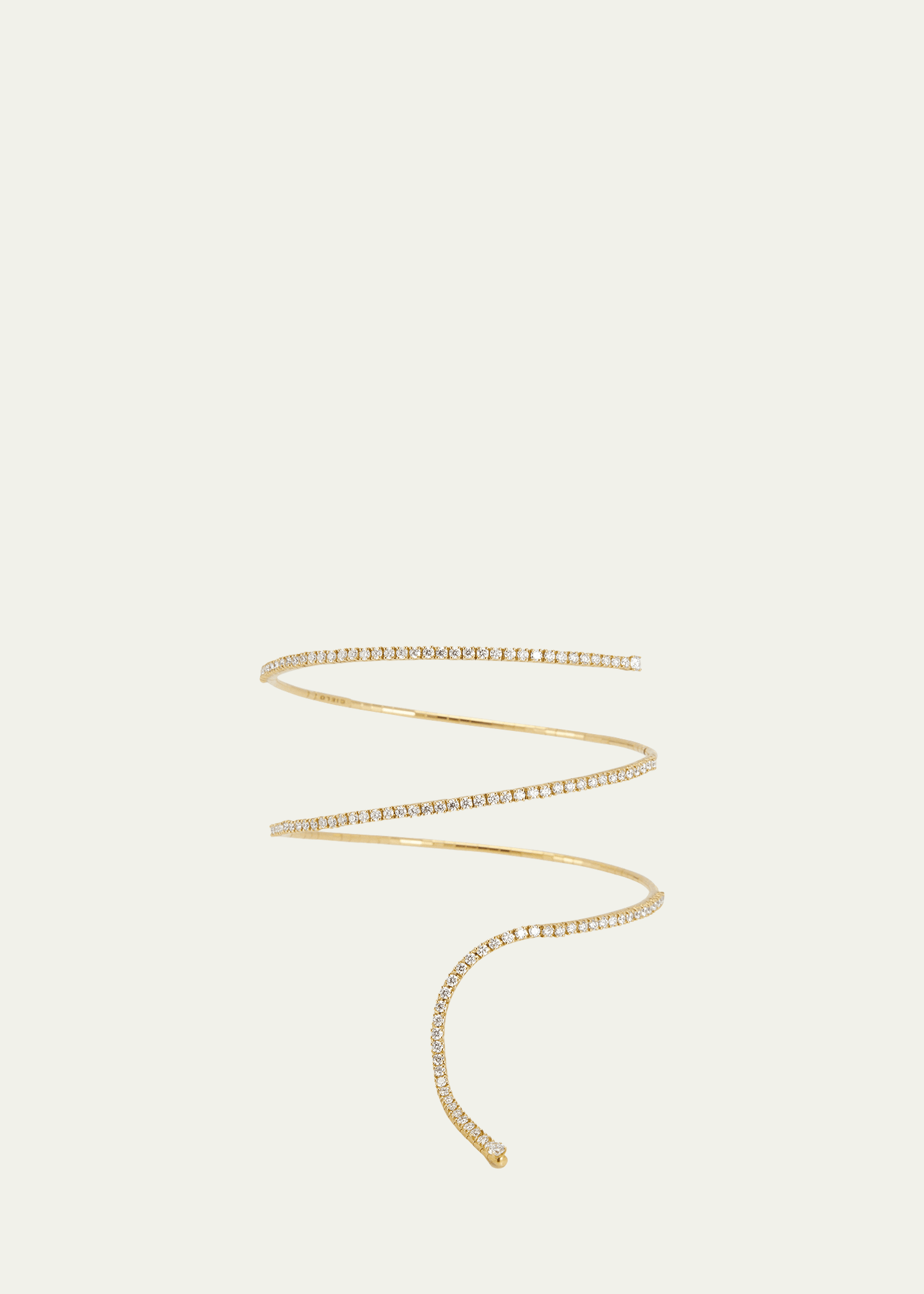 18K Yellow Gold Diamond Wrap Bracelet