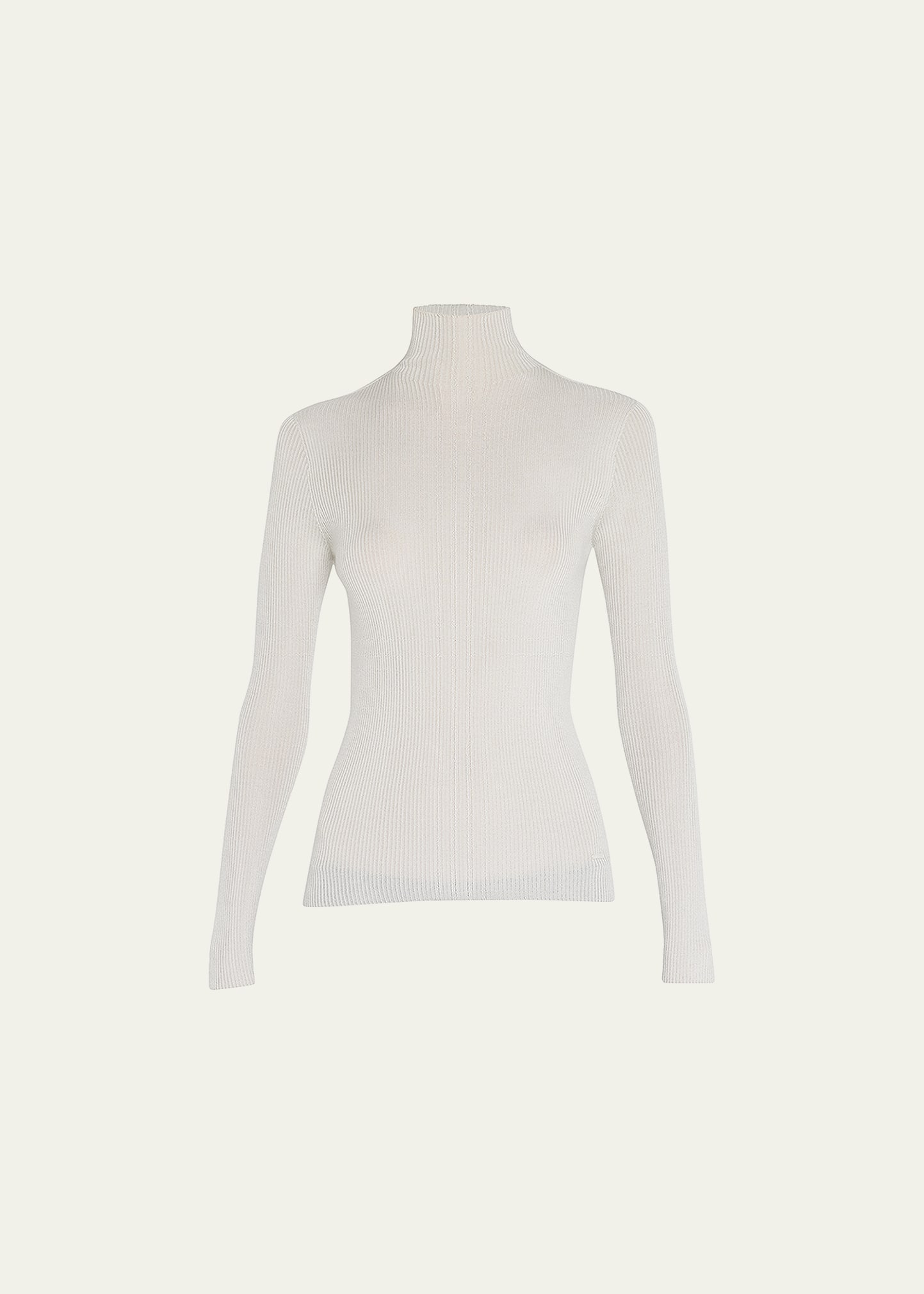 Akris Seamless Turtleneck Wool-silk Sweater In Light Melange