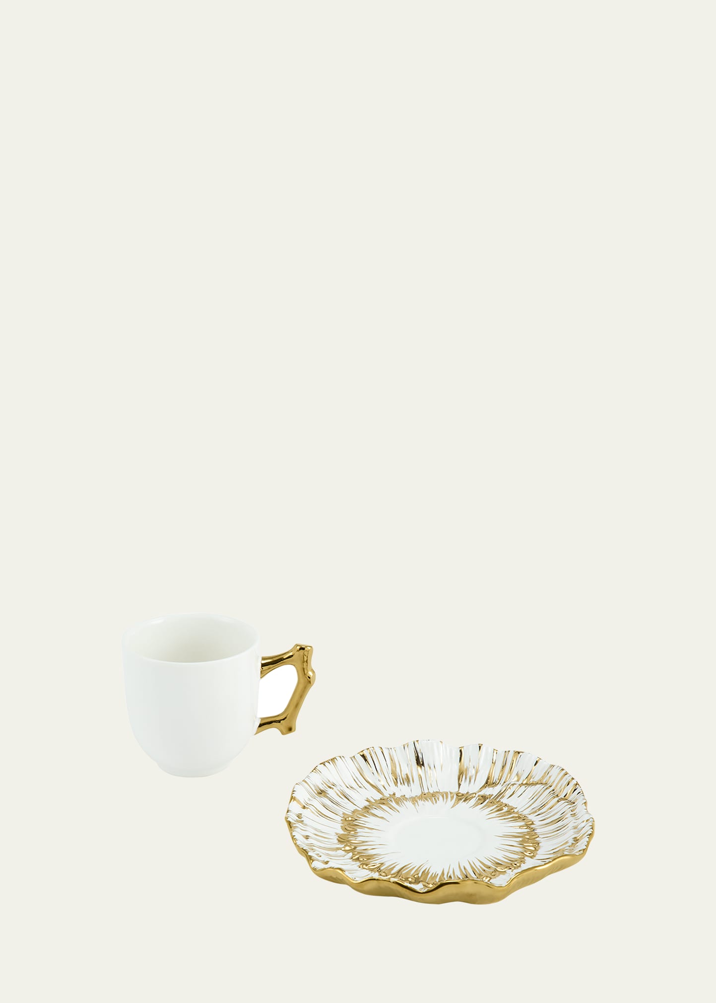 Michael Aram Anemone Demitasse Set In Gold