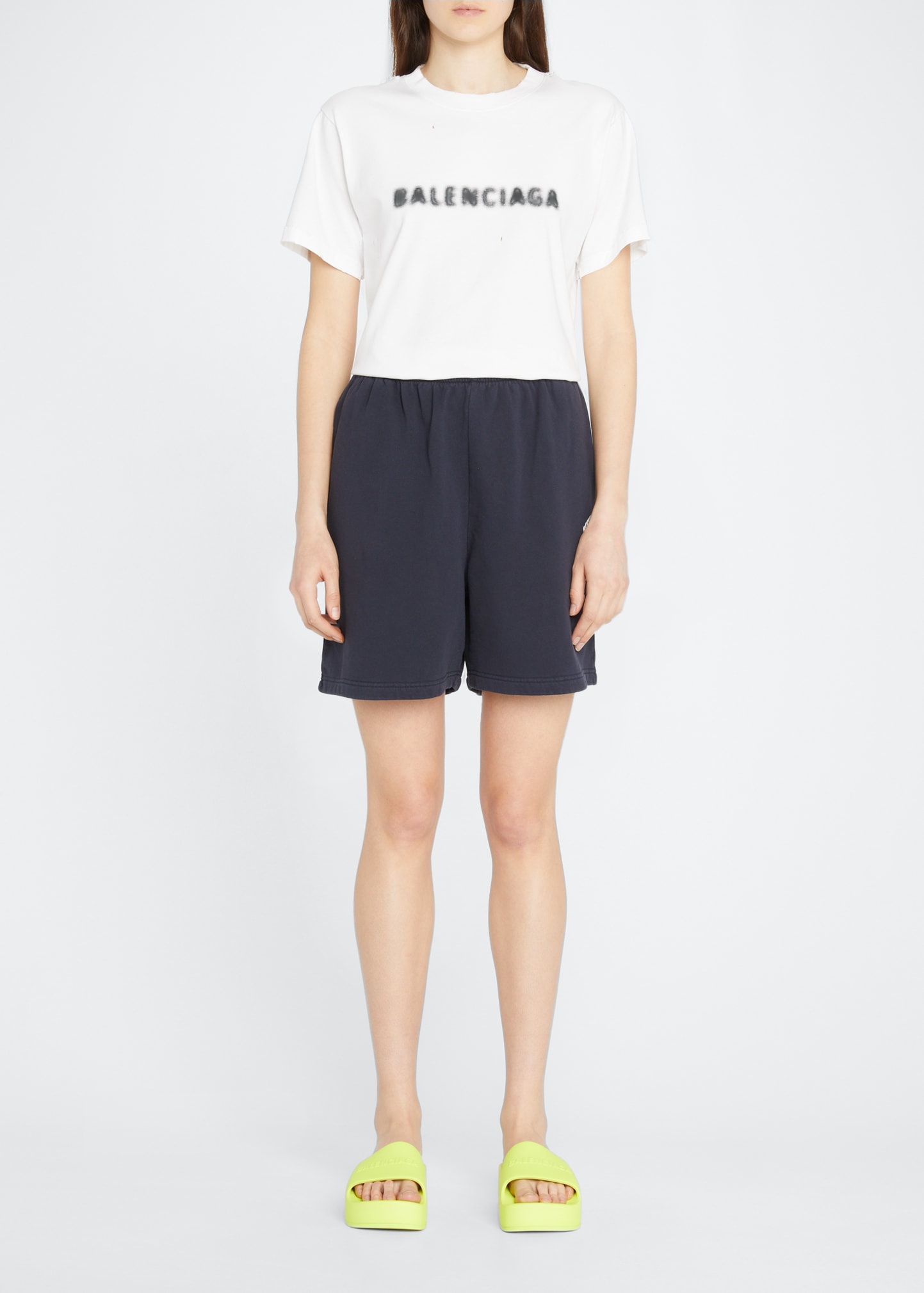 Balenciaga Logo Sweat Shorts